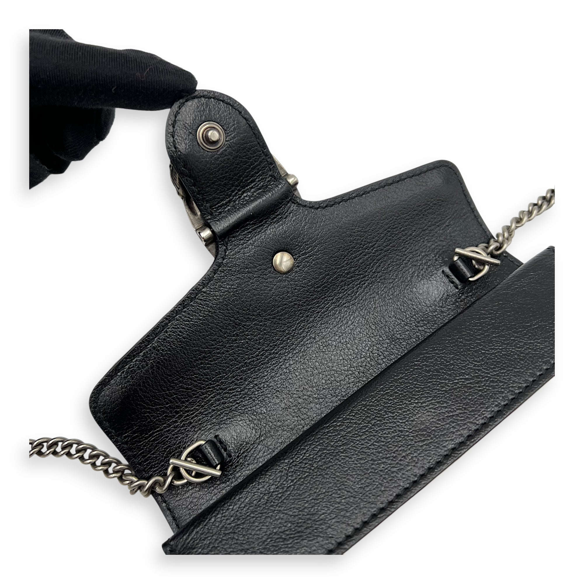 Dionysus Super Mini Red Crossbody Bag in Tweed, Ruthenium hardware