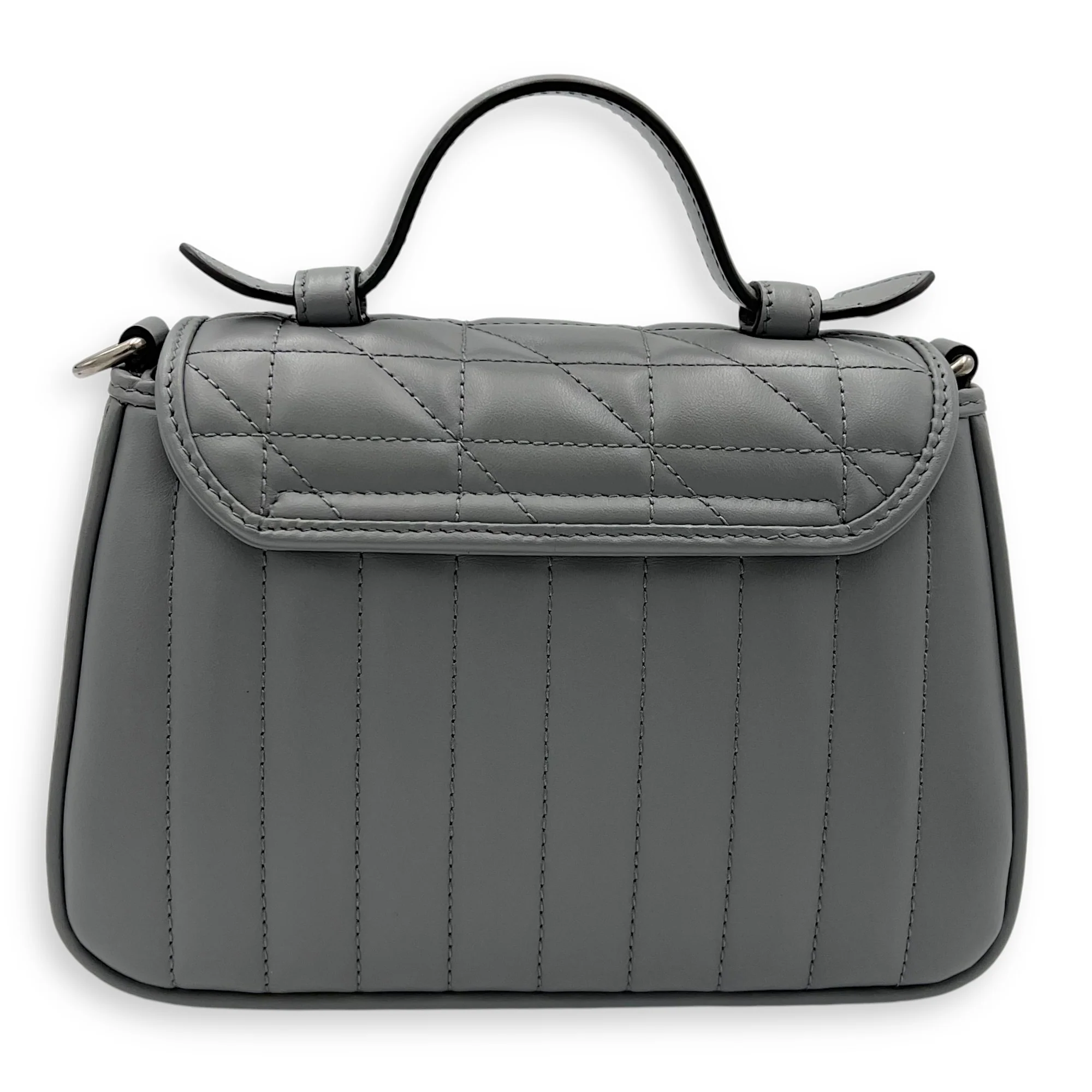 Marmont Top Handle Bag Blue in Calfskin, Gunmetal hardware