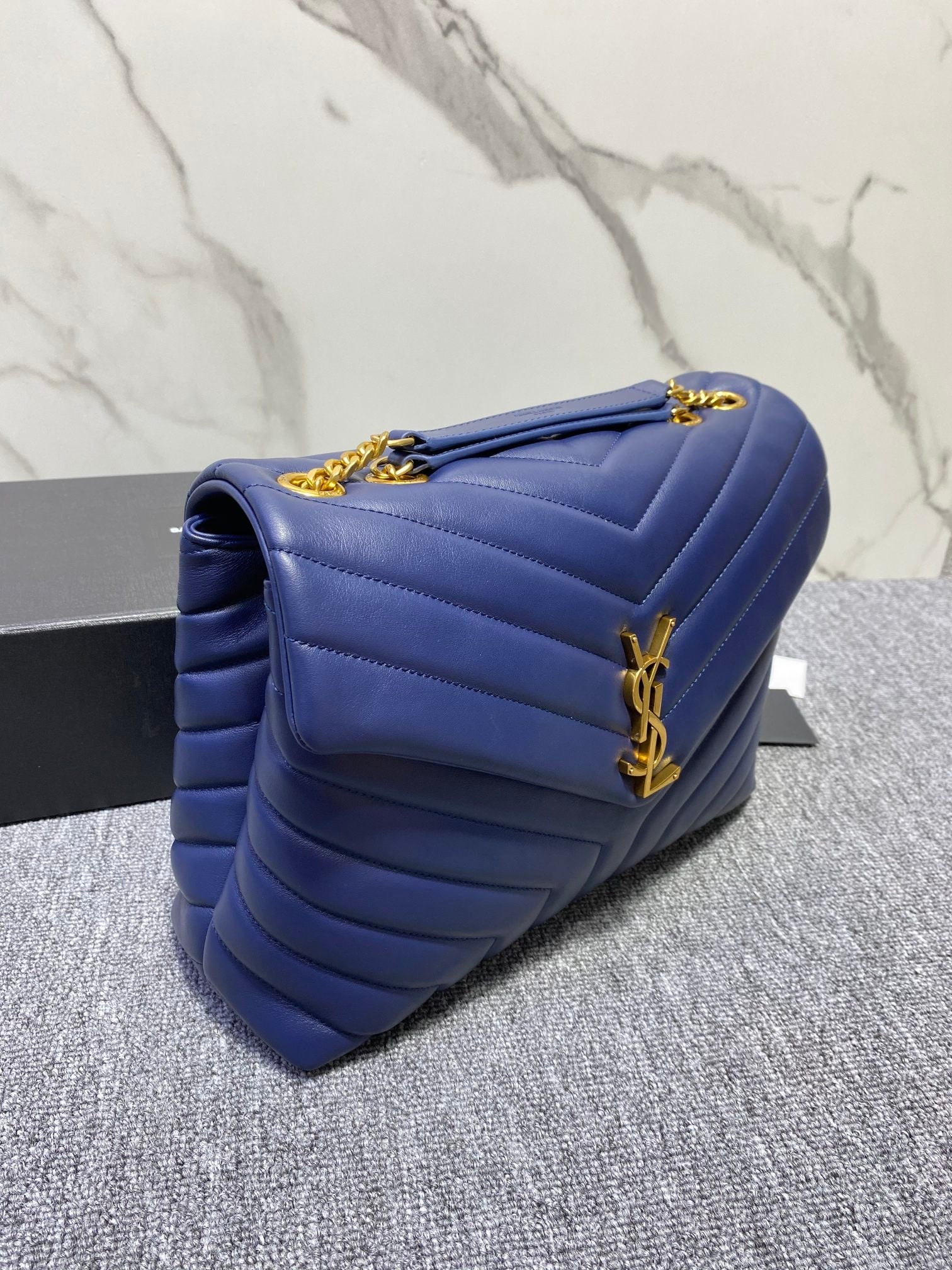 YSL Loulou Medium Chain Bag In Y Leather