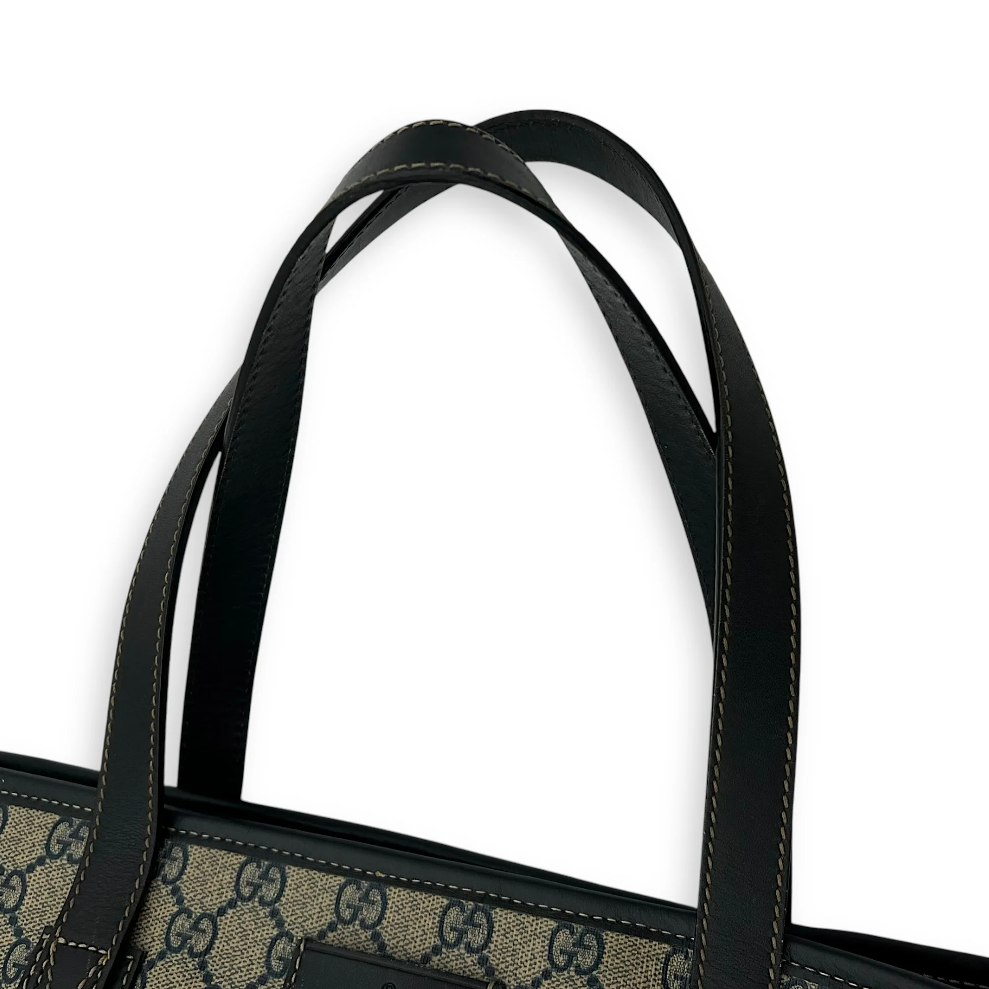GG Supreme Blue Tote Bag in Coated Canvas, Silver hardware