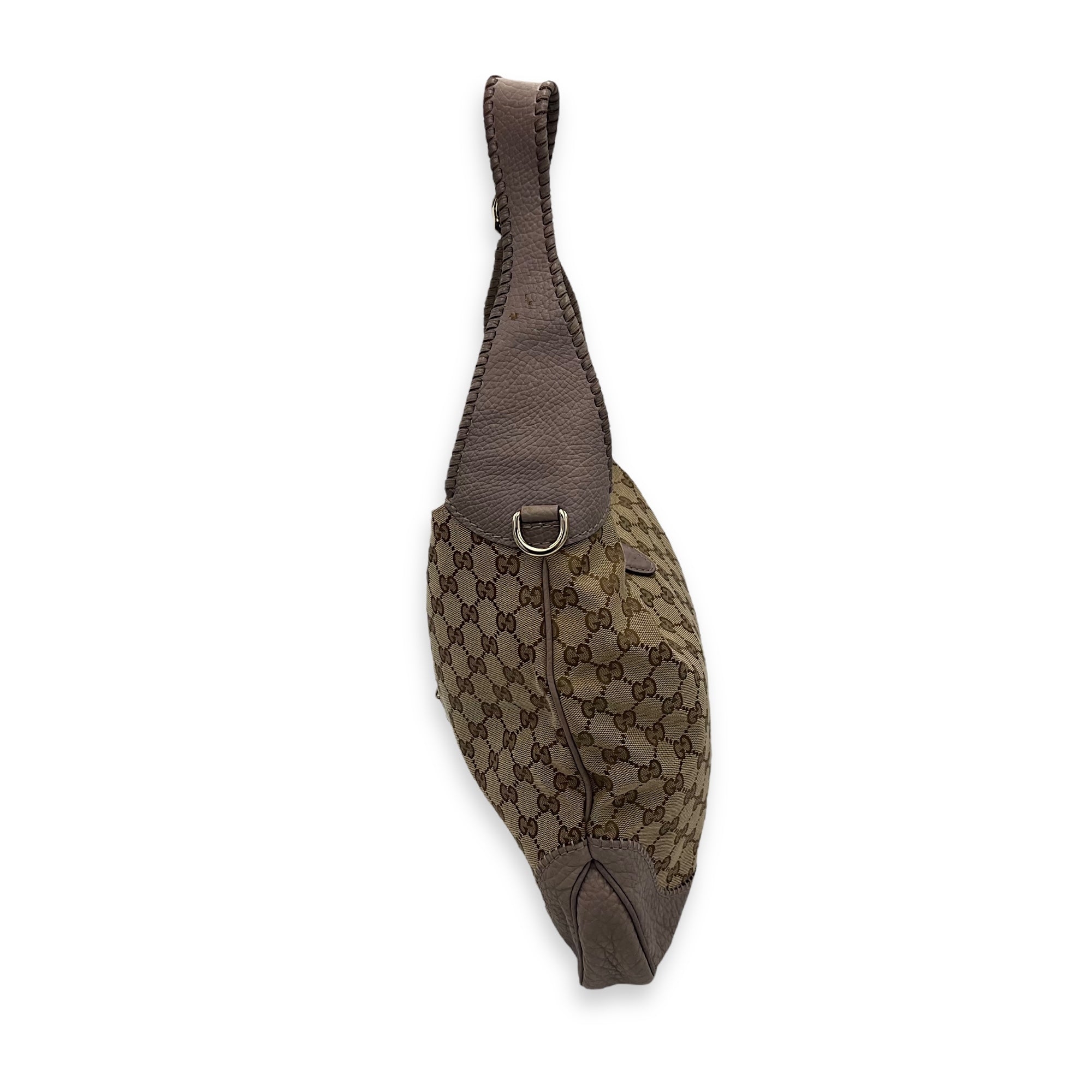 Jackie 1961 Shoulder Bag Brown in Canvas, Gold hardware