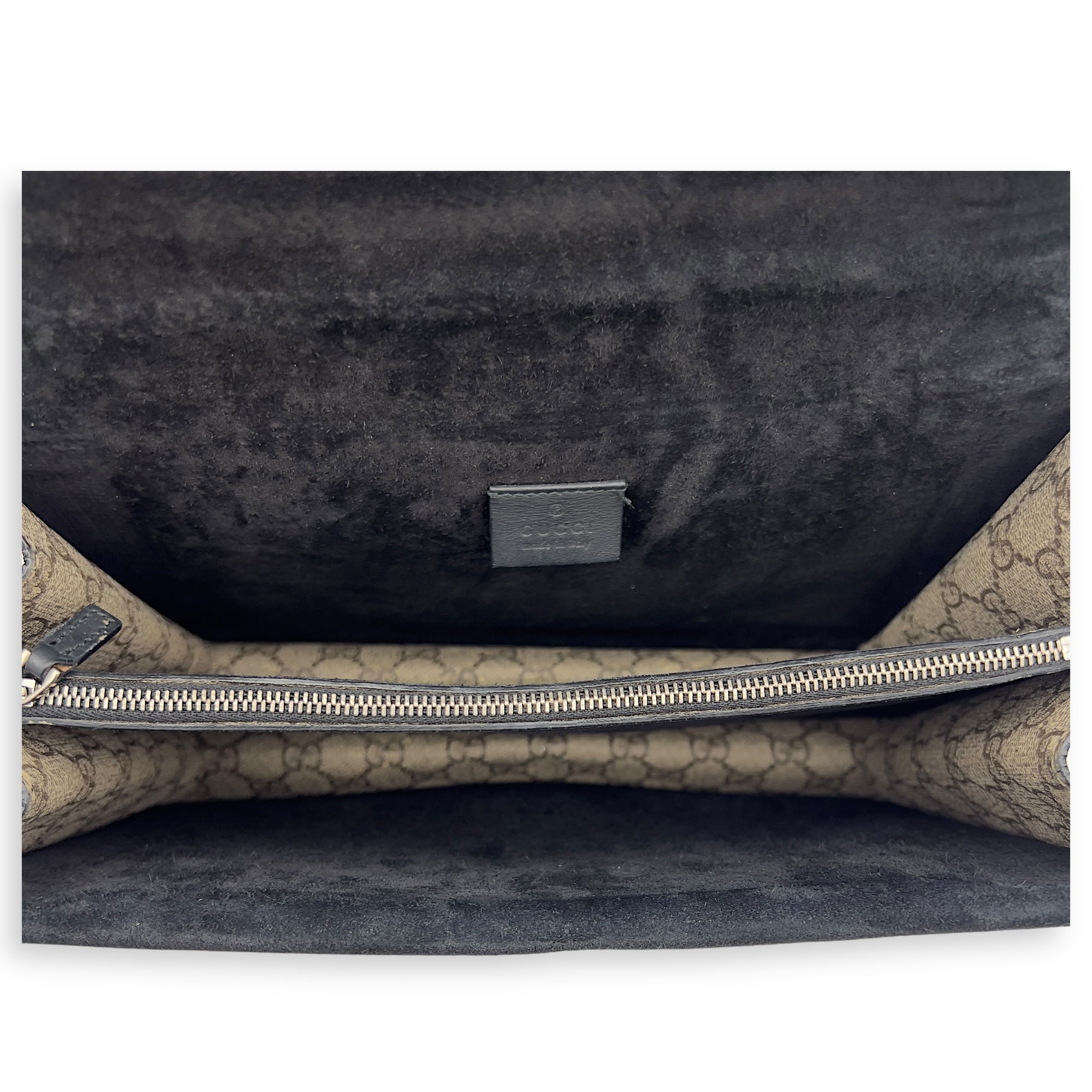 Dionysus Shoulder Bag Beige in Coated Canvas, Silver hardware