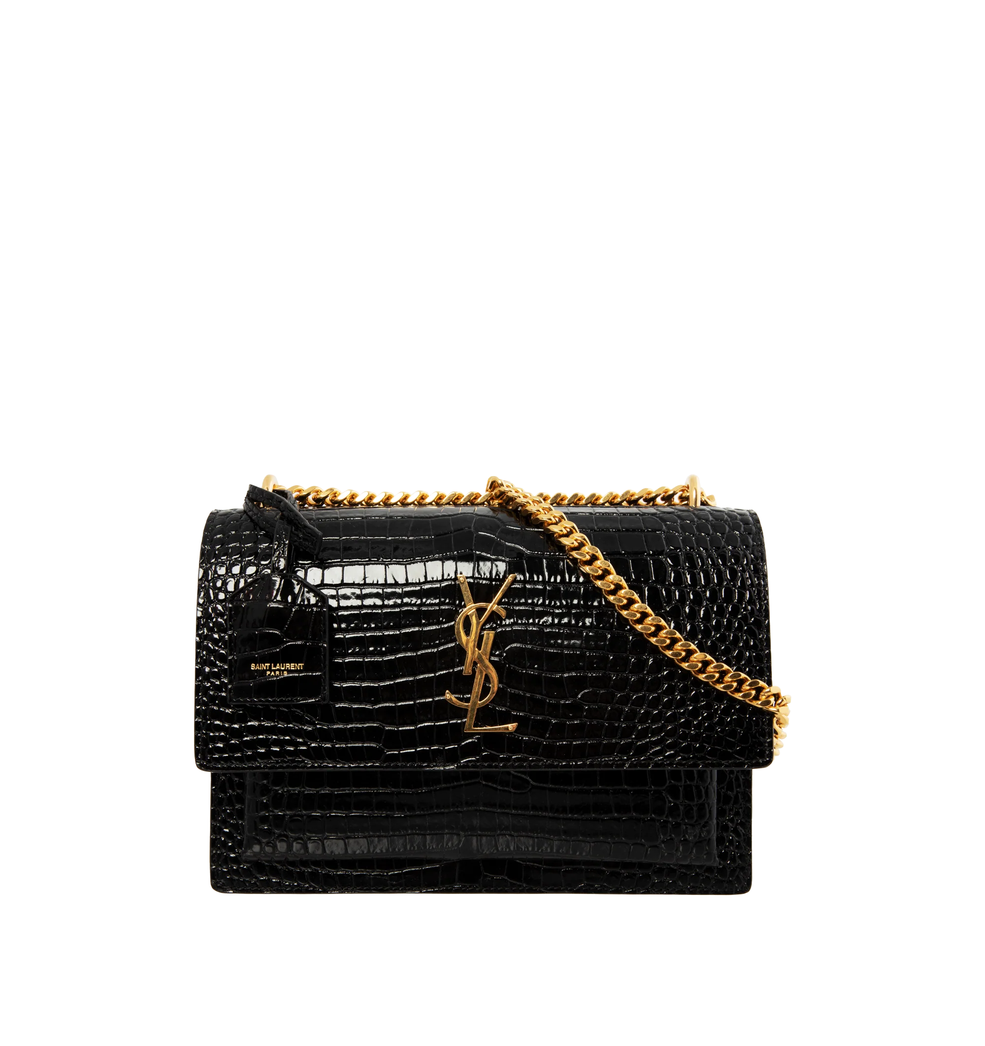 SUNSET MEDIUM CROC EMBOSSED BAG