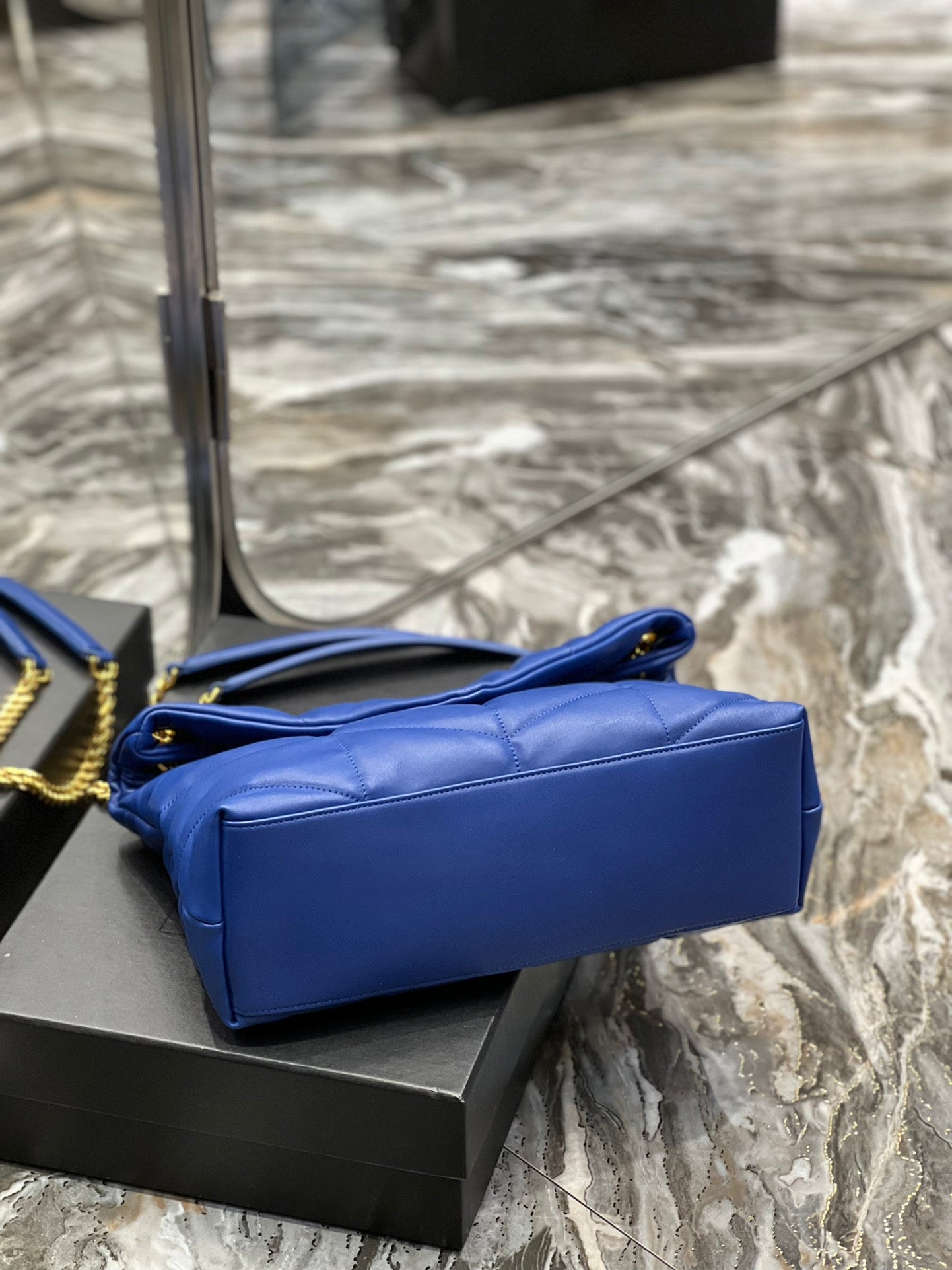 YSL PUFFER MEDIUM BAG IN QUILTED LAMBSKIN