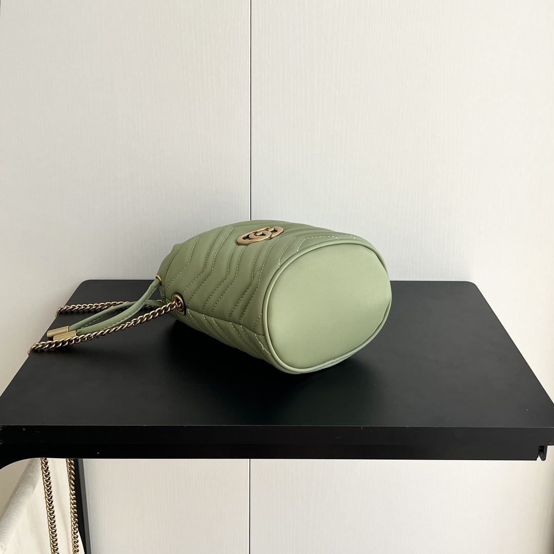 Gucci GG marmont mini bucket bag Green - Bag
