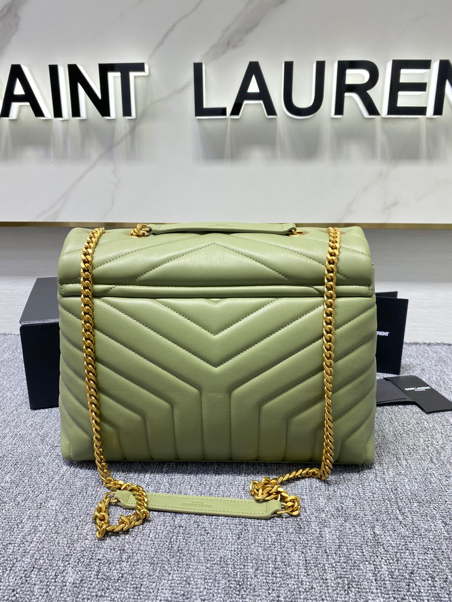 YSL Loulou Medium Chain Bag In Y Leather