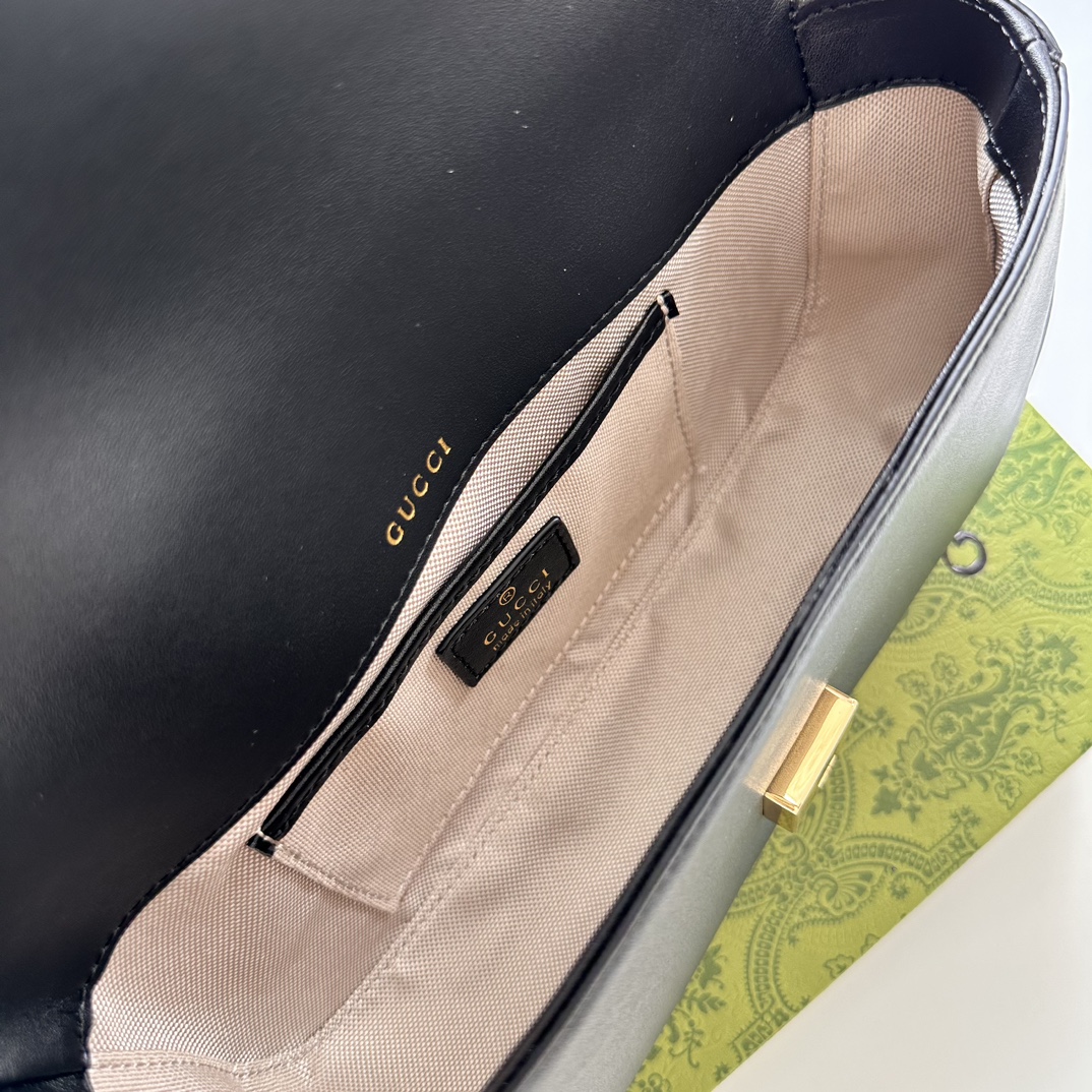 Gucci Horsebit 1955 Small Black Leather Shoulder Bag