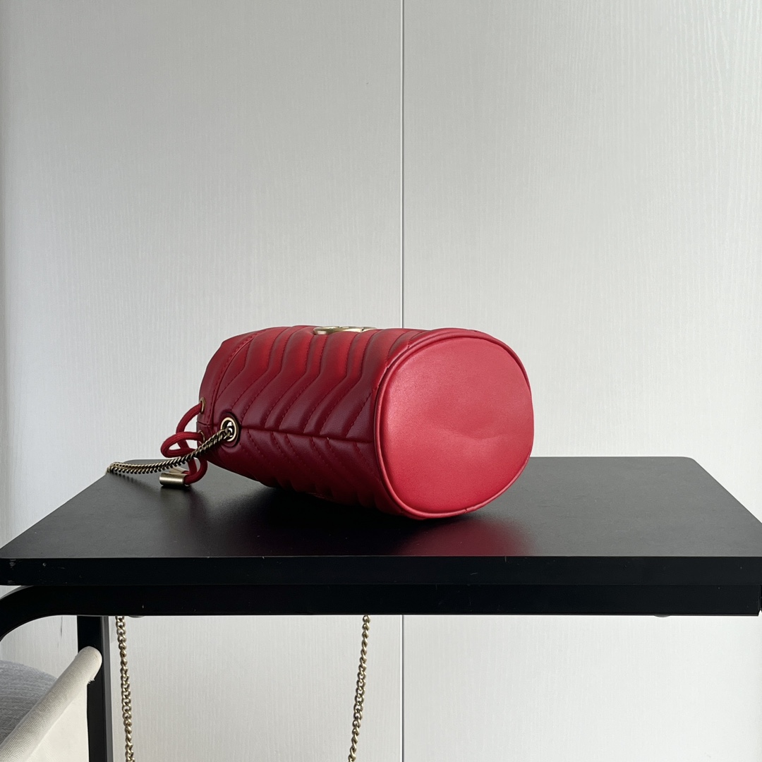 Gucci GG marmont mini bucket bag Red - Bag