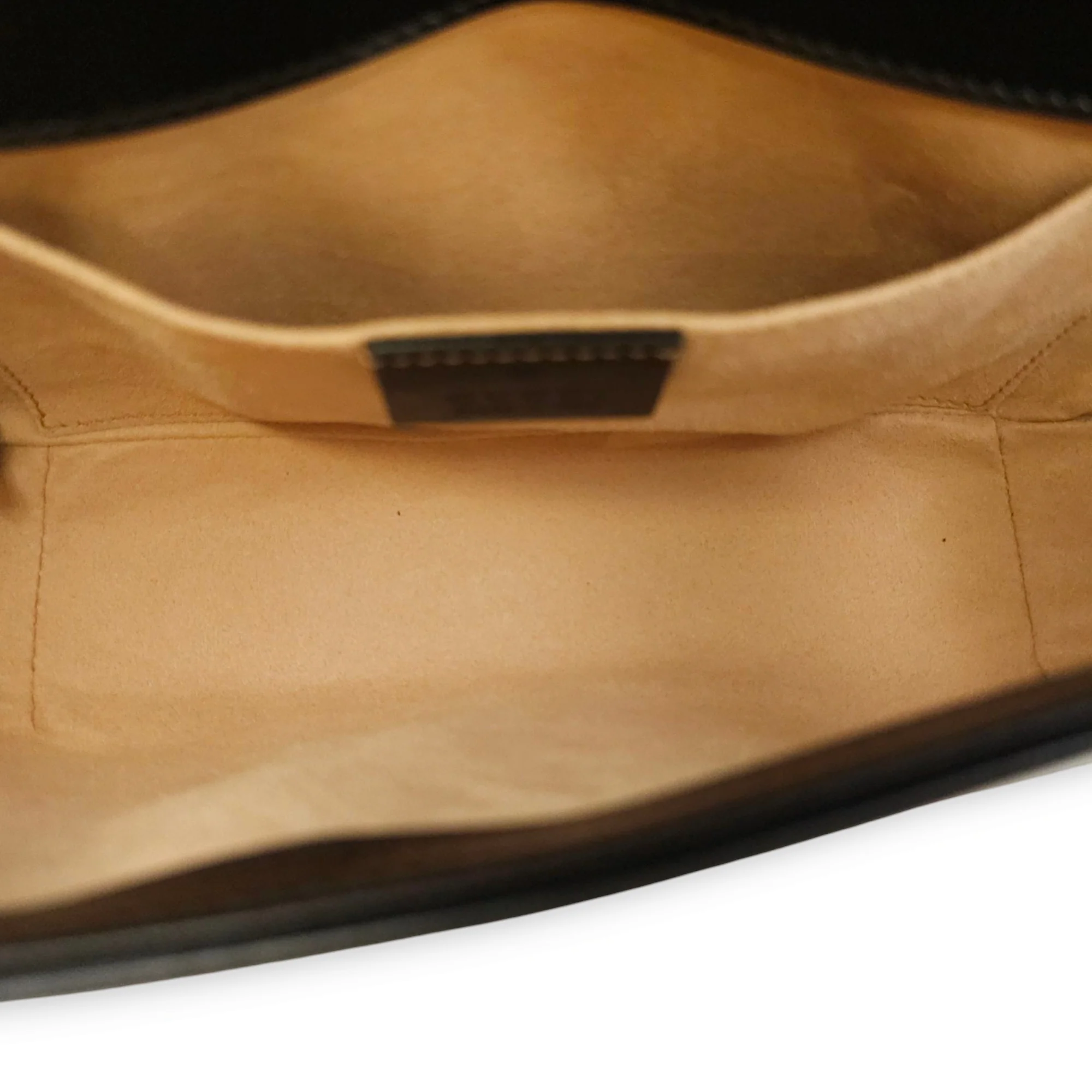 Marmont Flap Small Black Crossbody Bag in Calfskin, Gold hardware