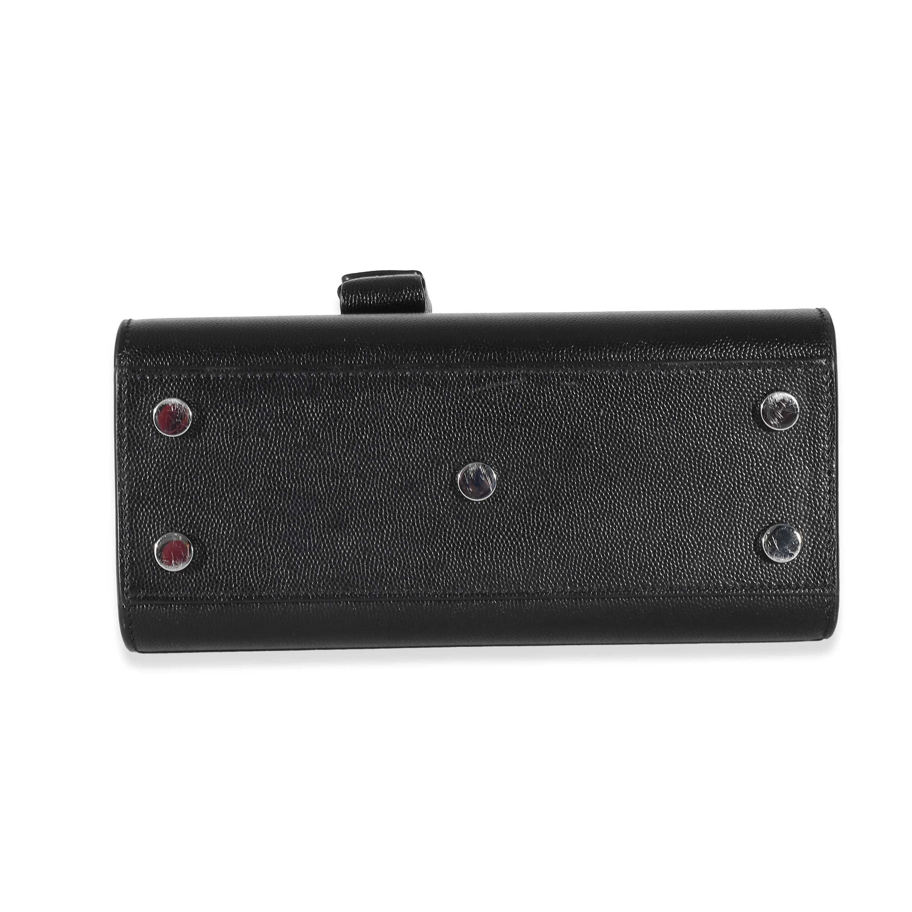 Saint Laurent Black Grained Leather Nano Sac De Jour