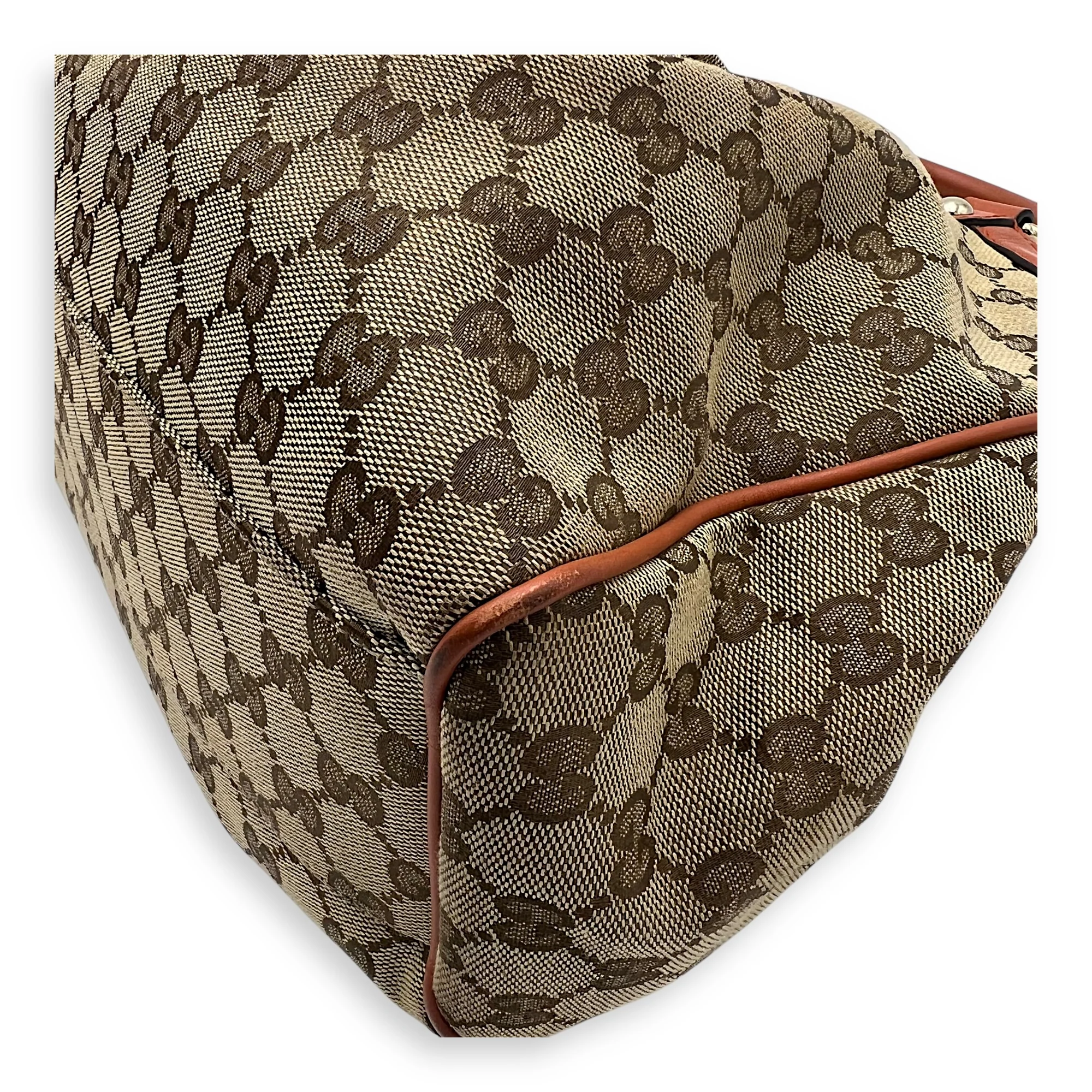 Sukey Shoulder Bag Orange in Jacquard, Light Gold hardware