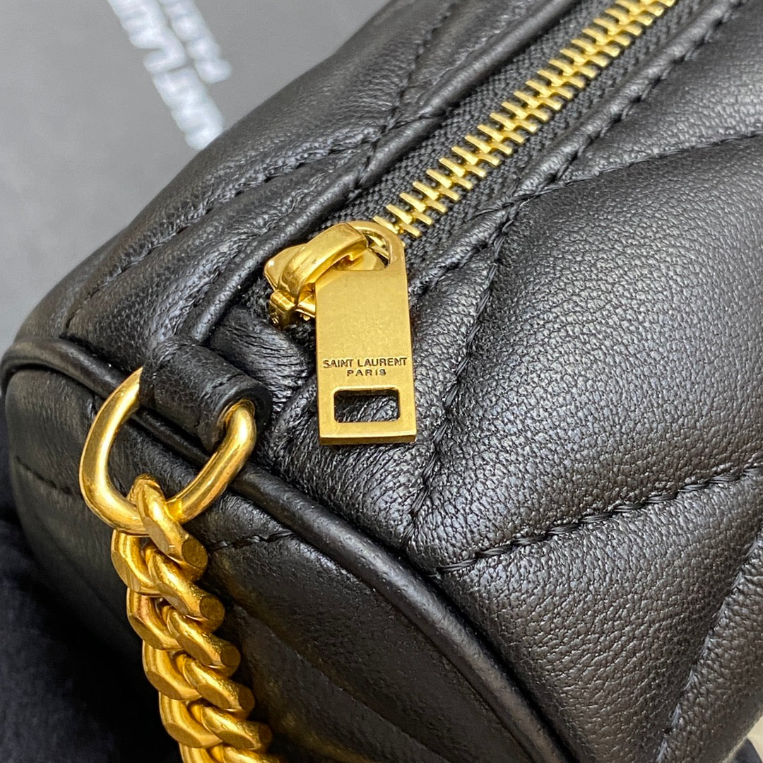 YSL SADE SMALL TUBE BAG IN QUILTED LAMBSKIN