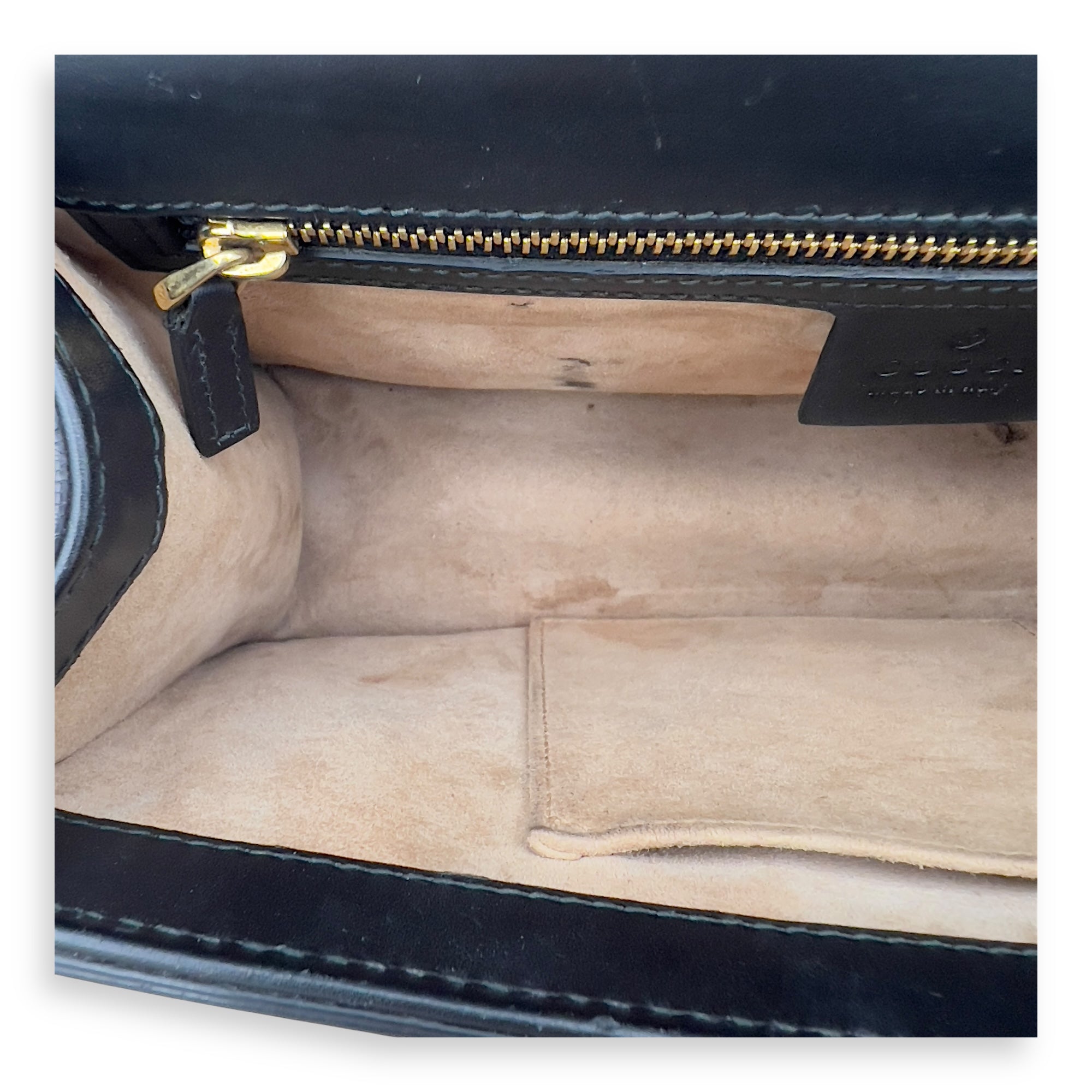 Sylvie Shoulder Bag Black in Calfskin, Gold hardware