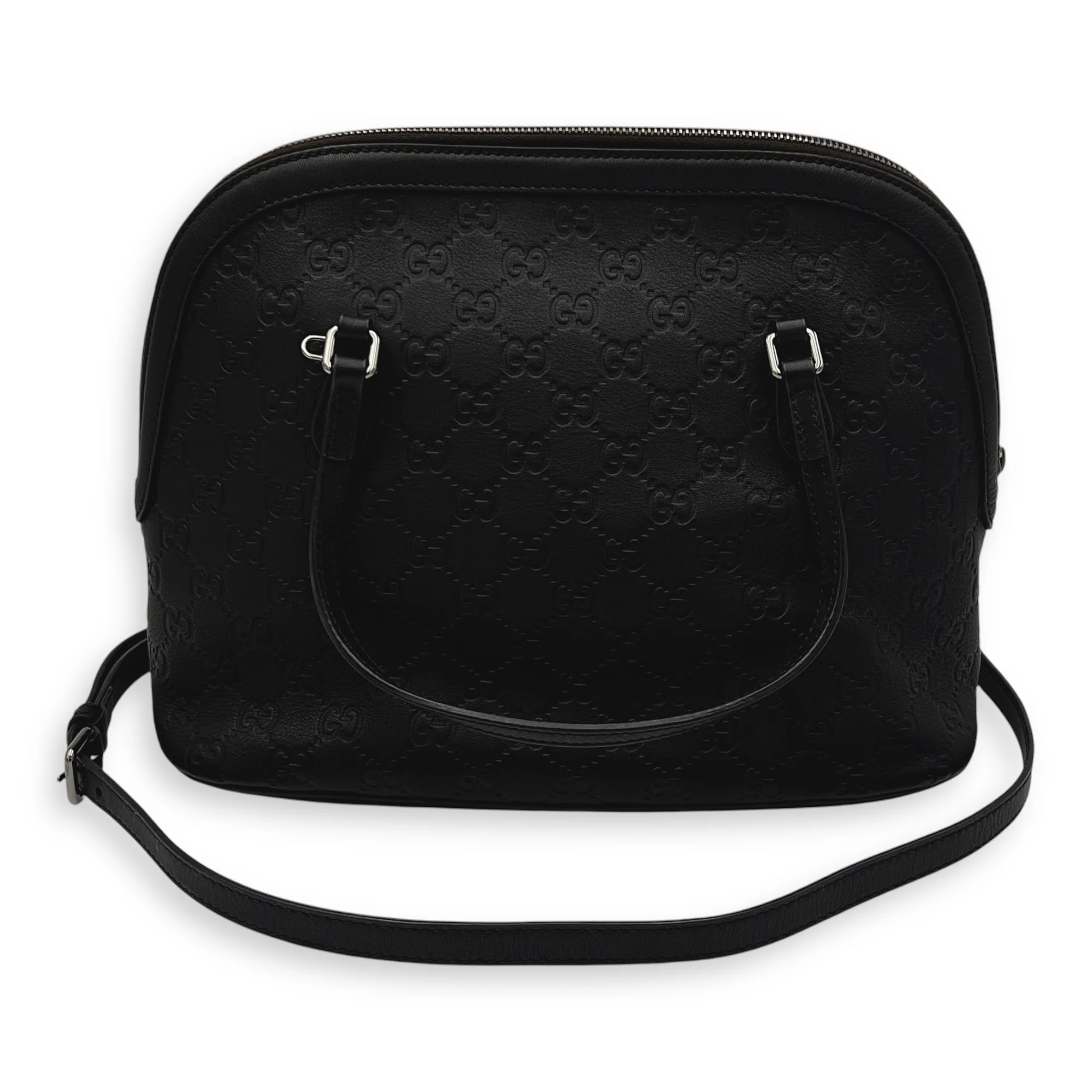Dome Top handle bag in Guccissima leather, Silver Hardware