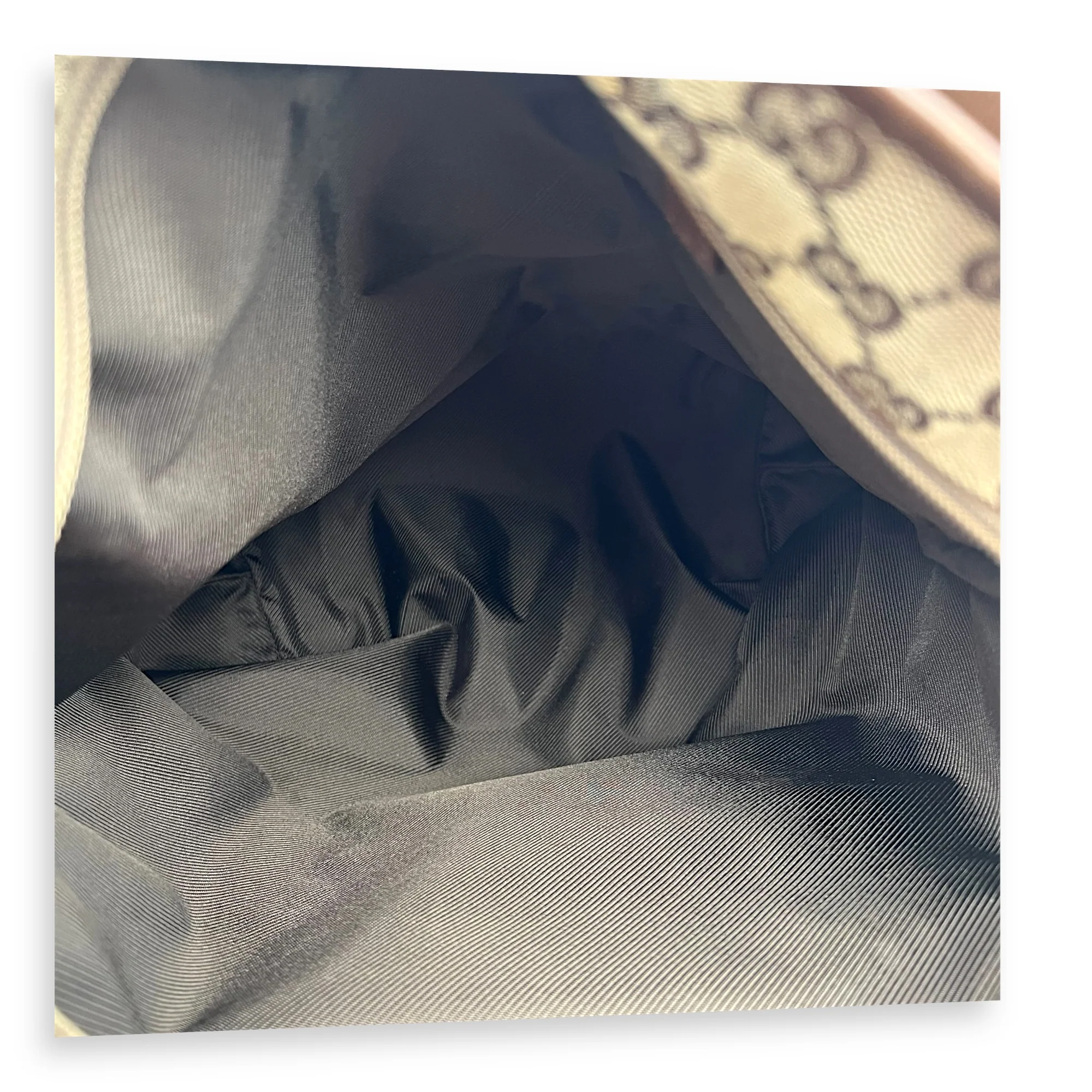 Vintage Tote Bag Brown in Coated Canvas, Silver hardware