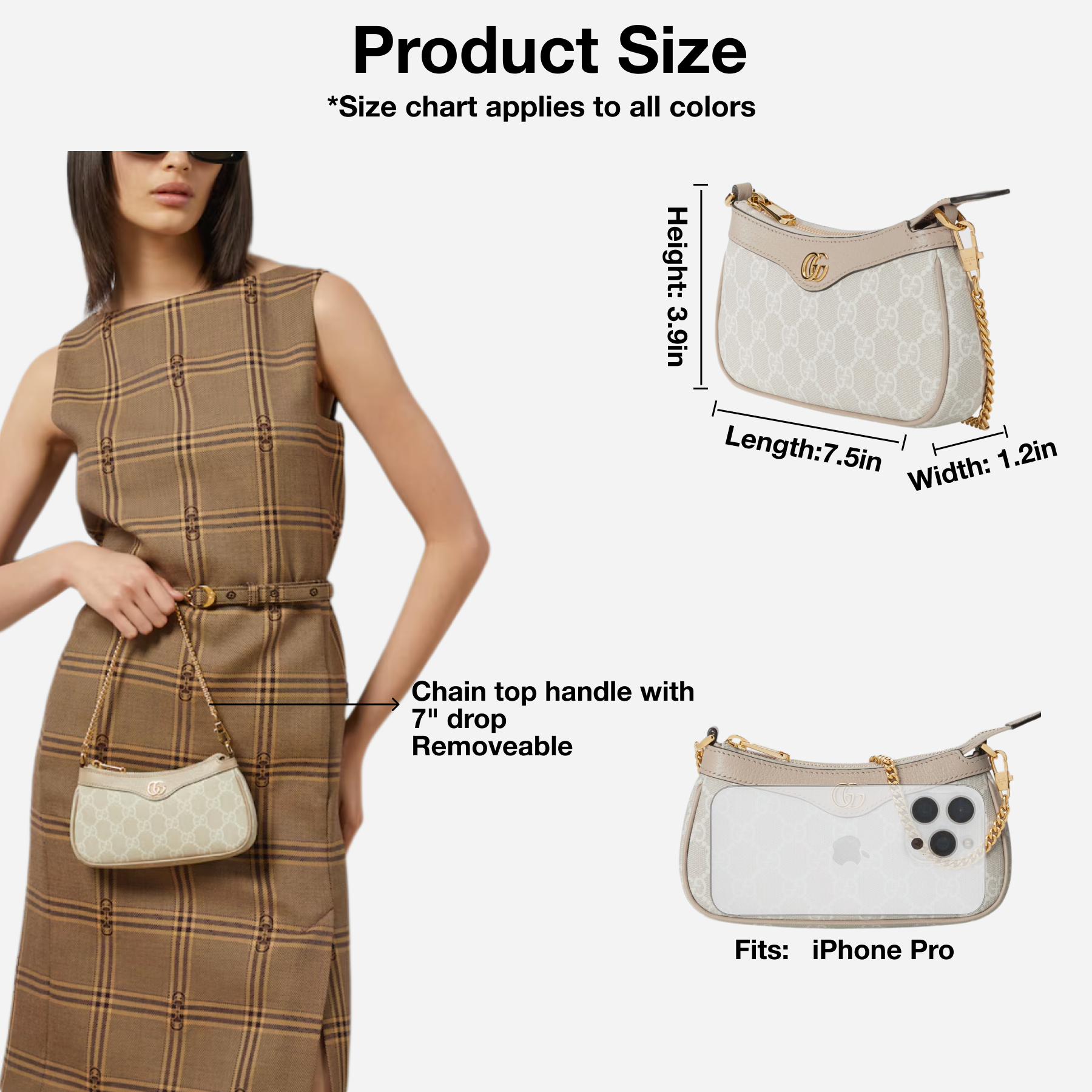 Gucci Ophidia Mini Collection Handbag - Beige And Dark Brown Bag