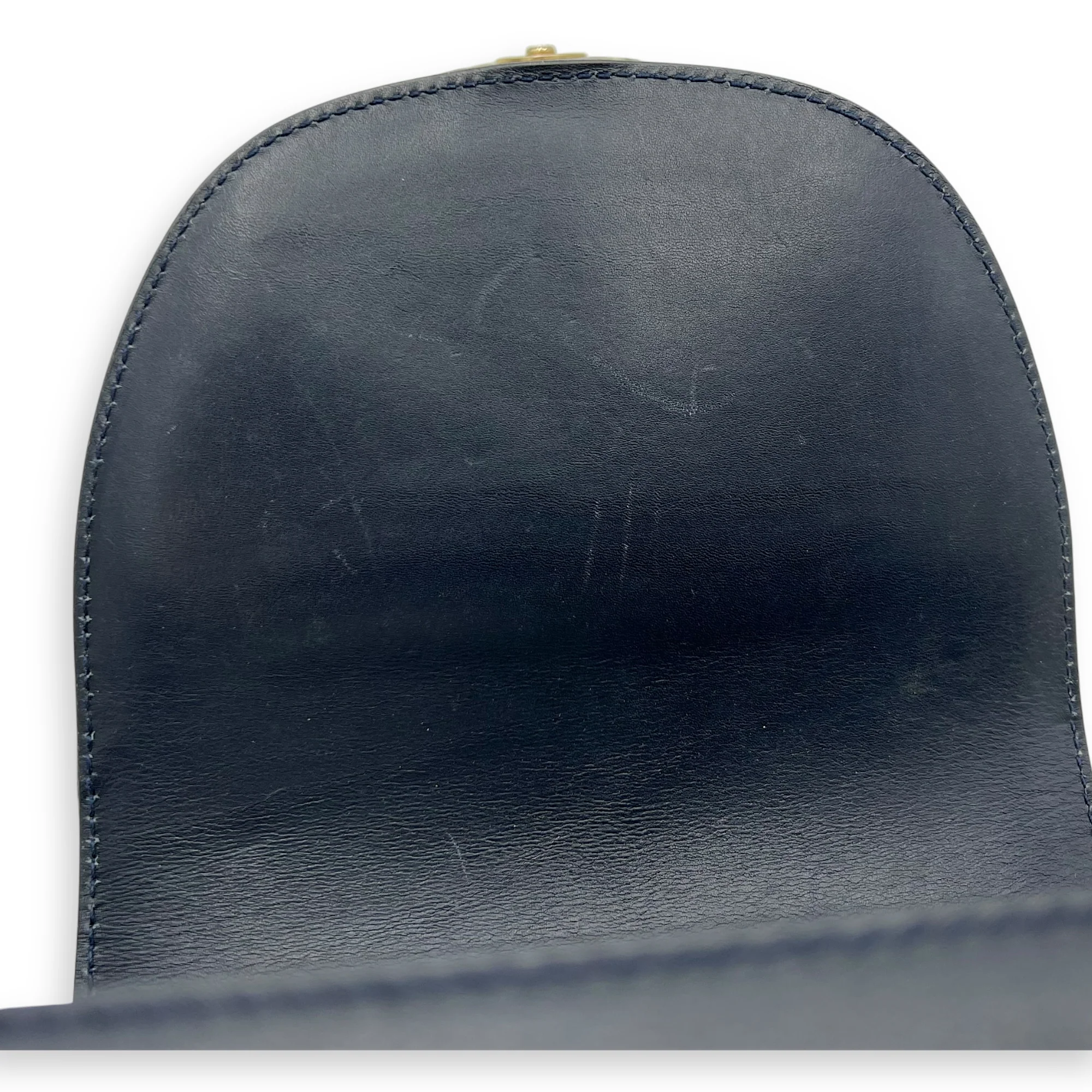 Bamboo Shoulder Bag Blue in Calfskin
