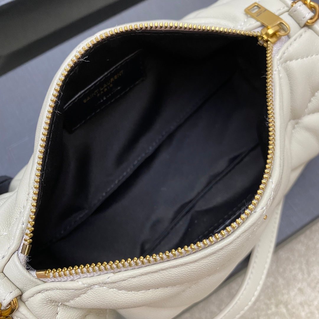 YSL SADE SMALL TUBE BAG IN QUILTED LAMBSKIN