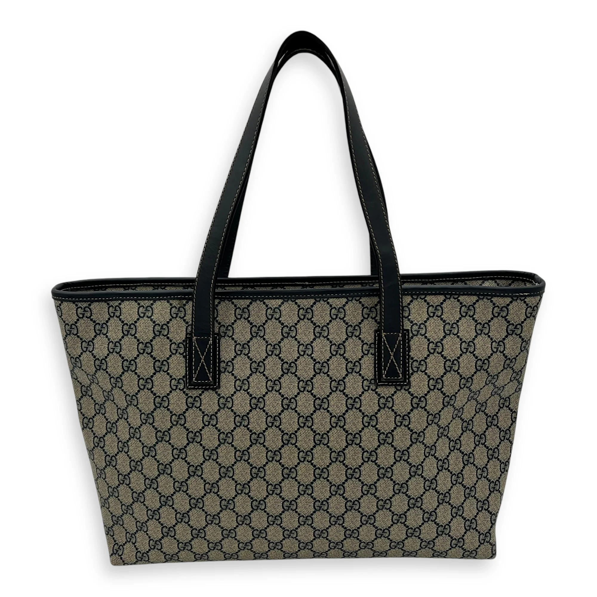 GG Supreme Blue Tote Bag in Coated Canvas, Silver hardware