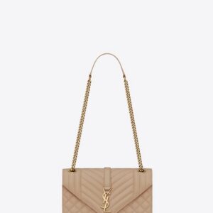 ENVELOPE MEDIUM IN QUILTED GRAIN DE POUDRE EMBOSSED LEATHER