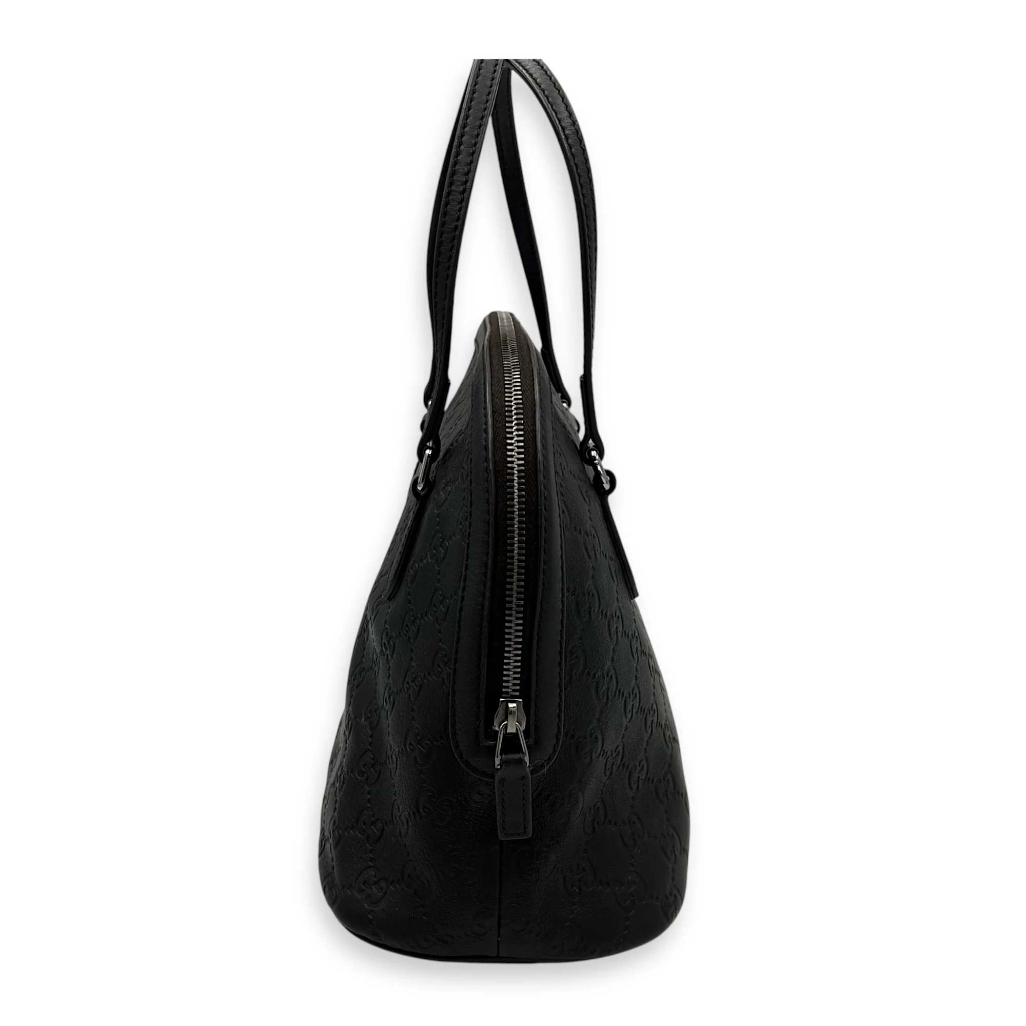 Dome Top handle bag in Guccissima leather, Silver Hardware
