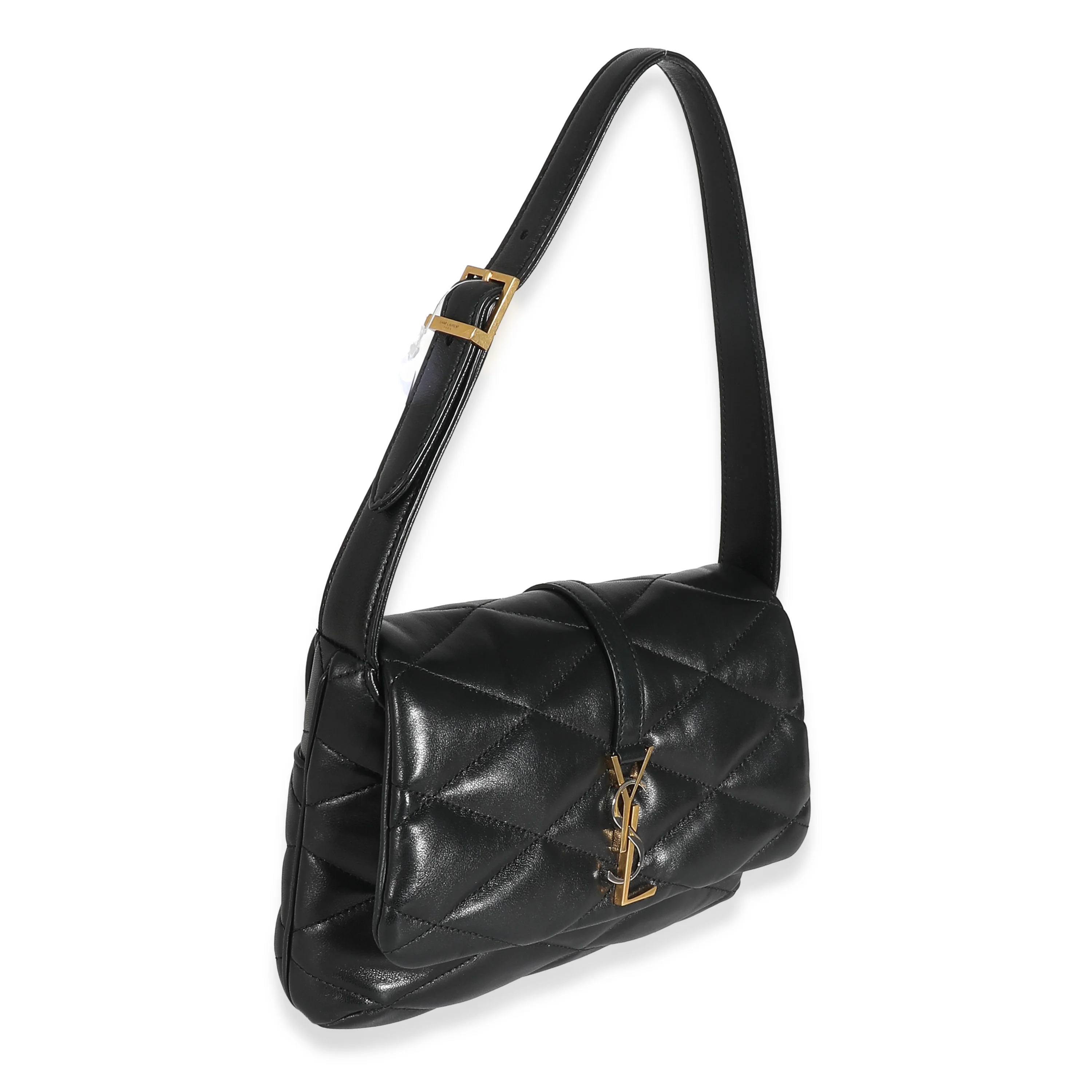 Saint Laurent Black Quilted Lambskin Le 57 Hobo