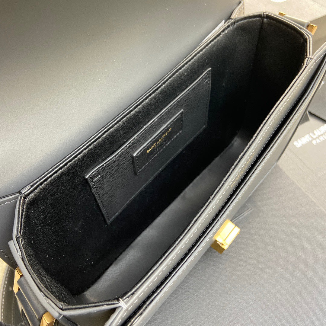 YSL Solferino Medium Satchel In Box Leather