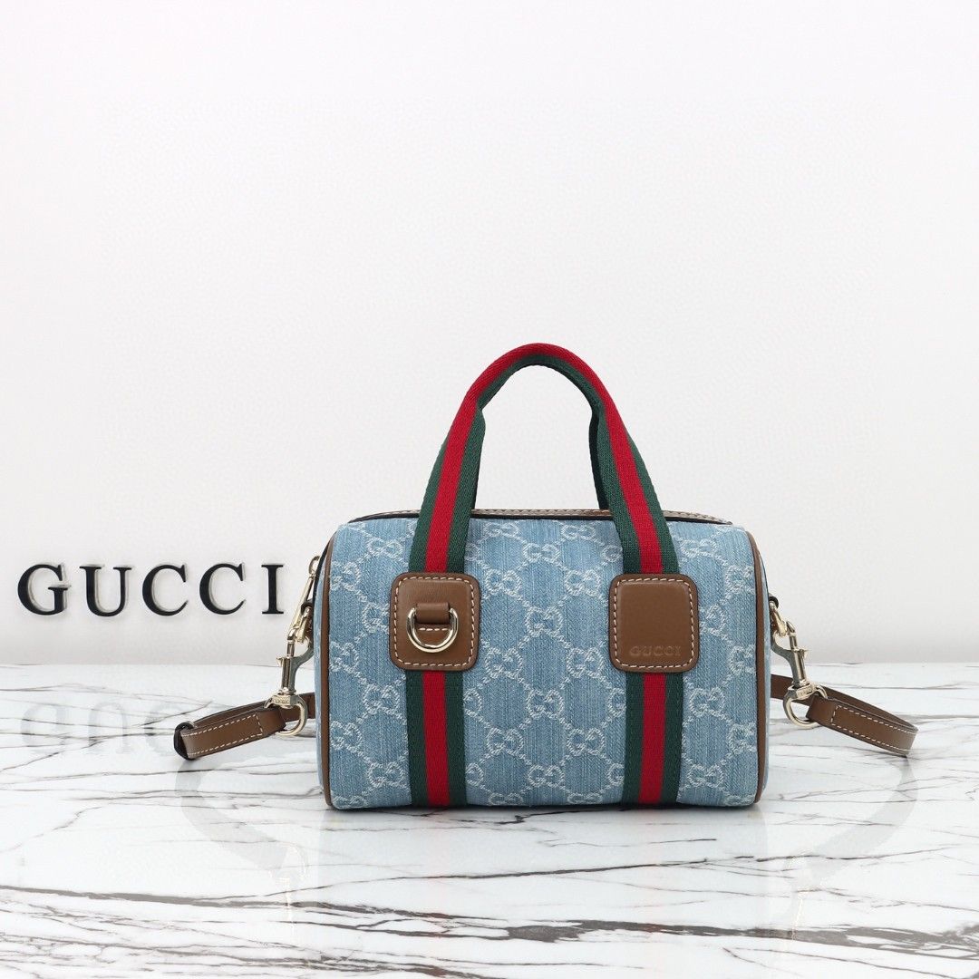 Gucci Mini GG Light blue and white GG denim Handbag