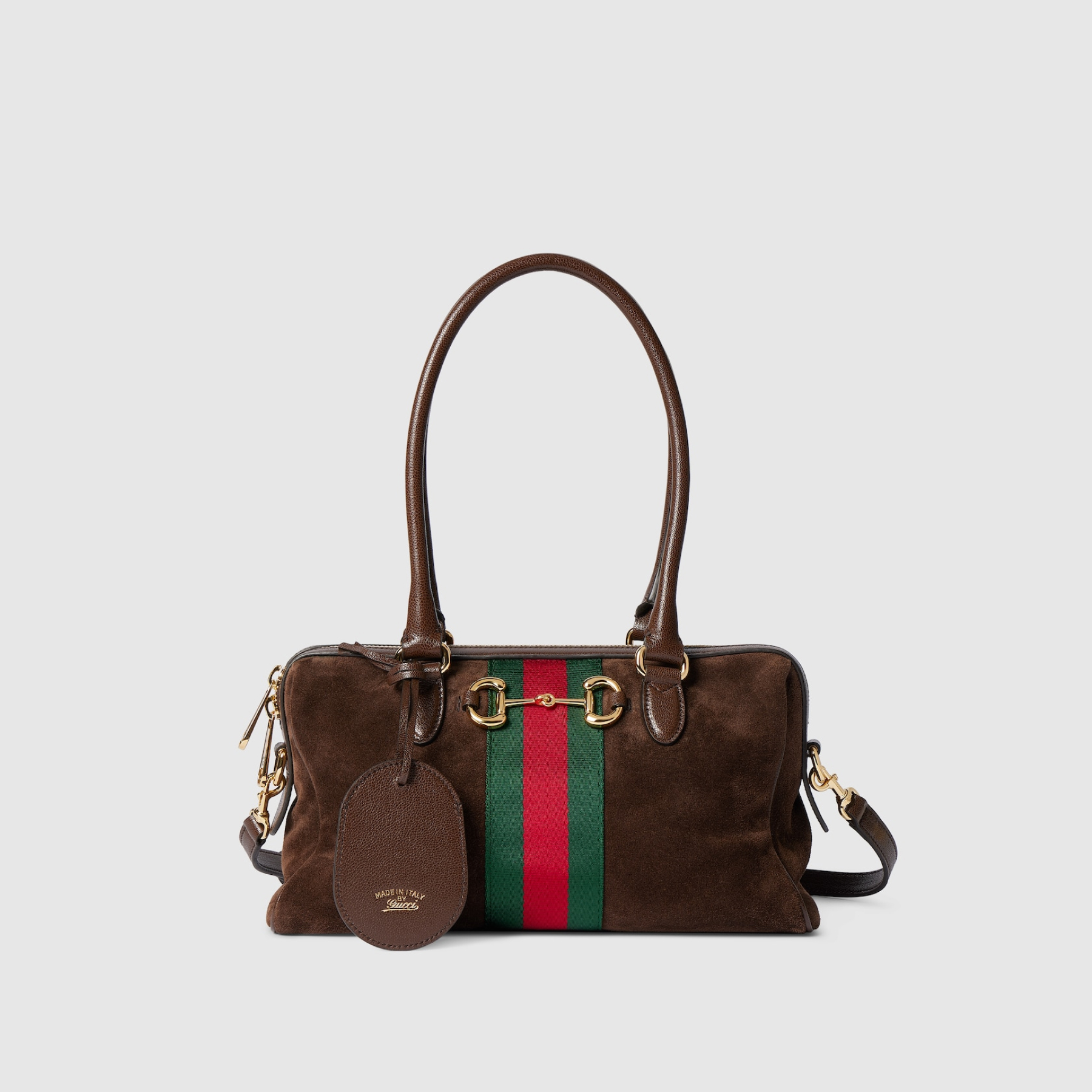 Gucci Dark brown suede Borsetto boston - Bag