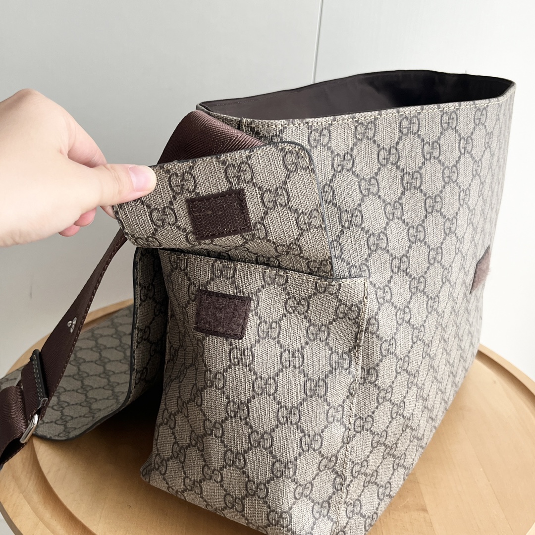 GUCCI GG Diaper Bag Khaki Monogram