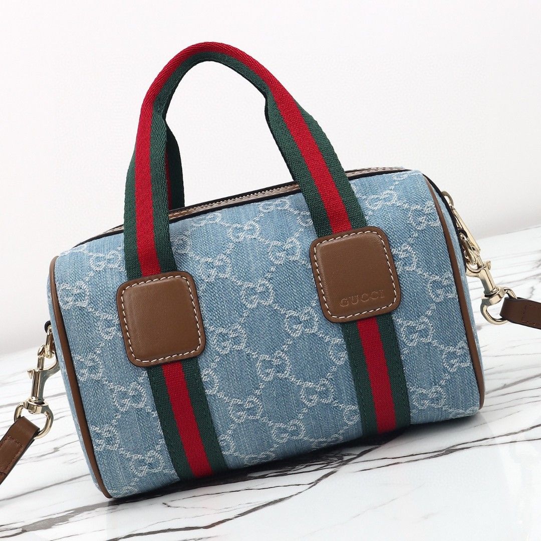 Gucci Mini GG Light blue and white GG denim Handbag