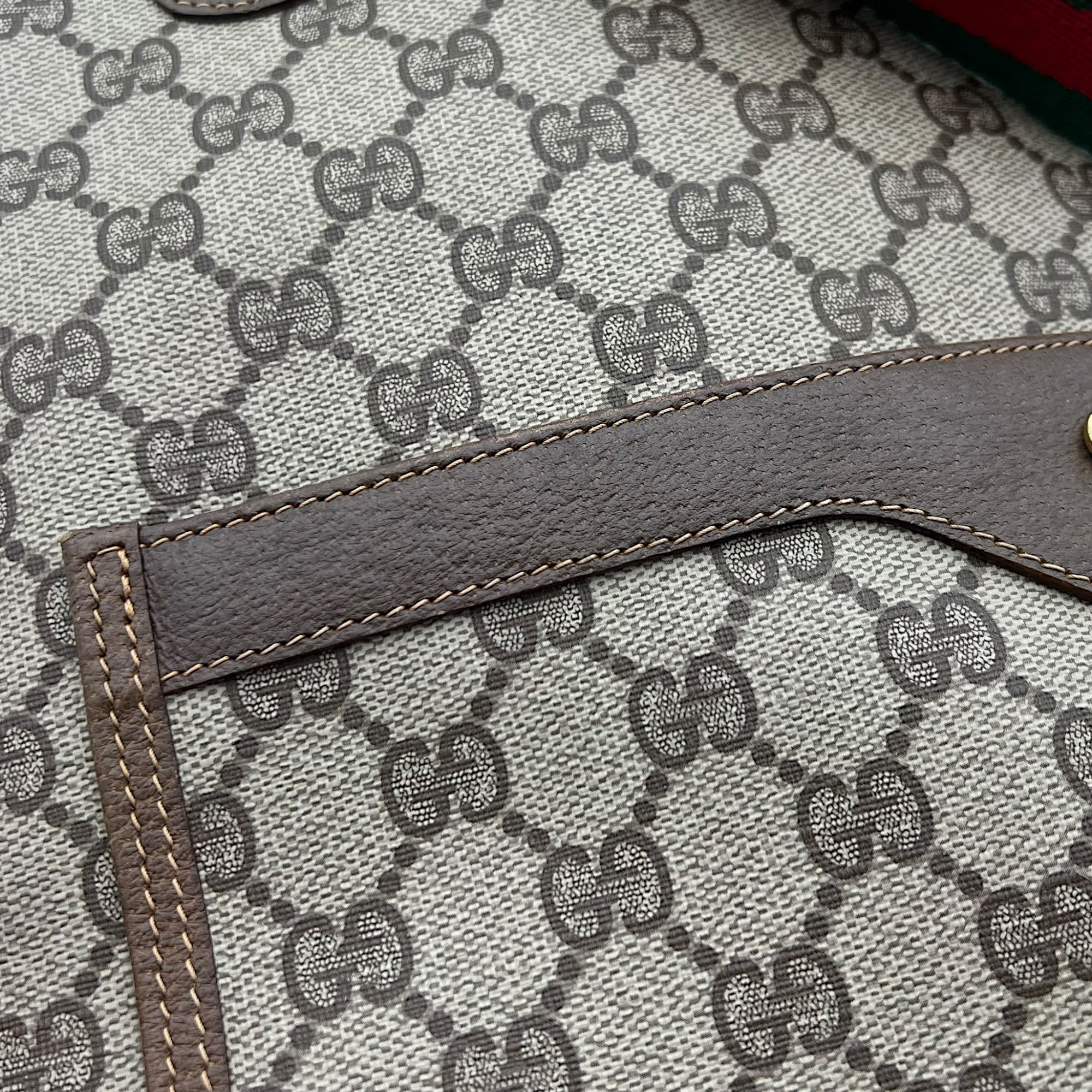 Vintage Tote Bag Beige in Coated Canvas, Gold hardware