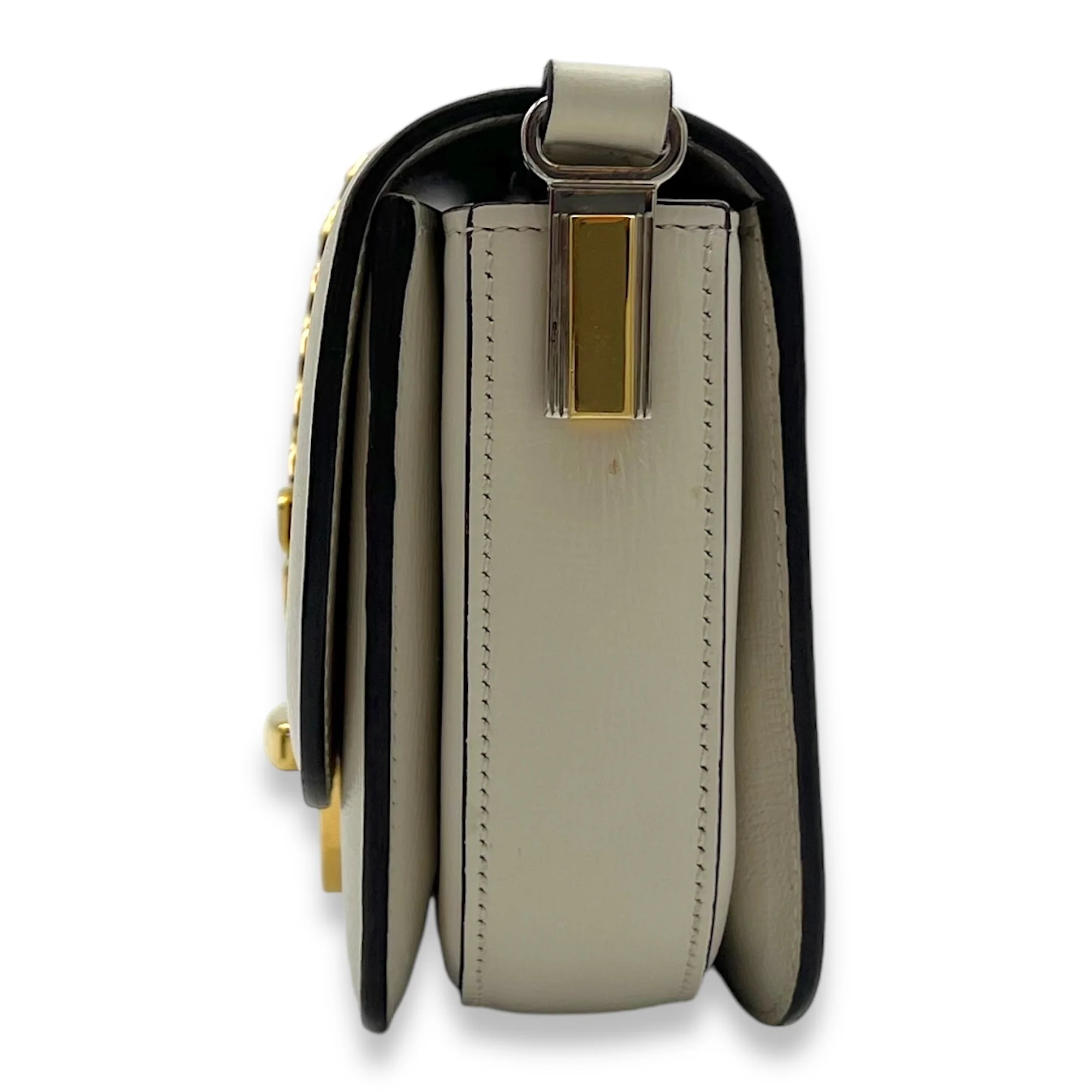 Sylvie 1969 Mini Crossbody bag in Calfskin, Gold Hardware