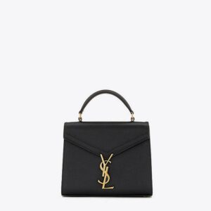 CASSANDRA MINI TOP HANDLE BAG IN GRAIN DE POUDRE EMBOSSED LEATHER