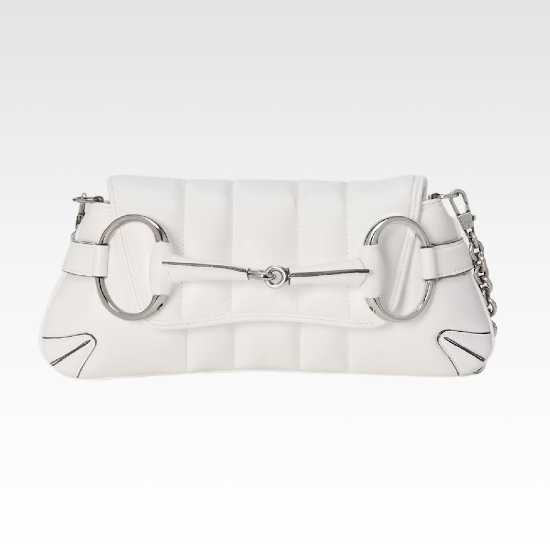 Gucci Horsebit Chain Small Shoulder Bag White - Bag
