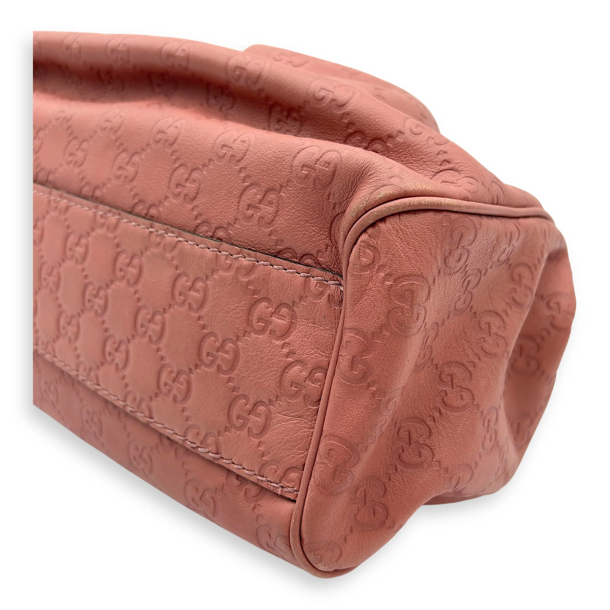 GG Top Handle Bag Pink in Calfskin, Silver hardware