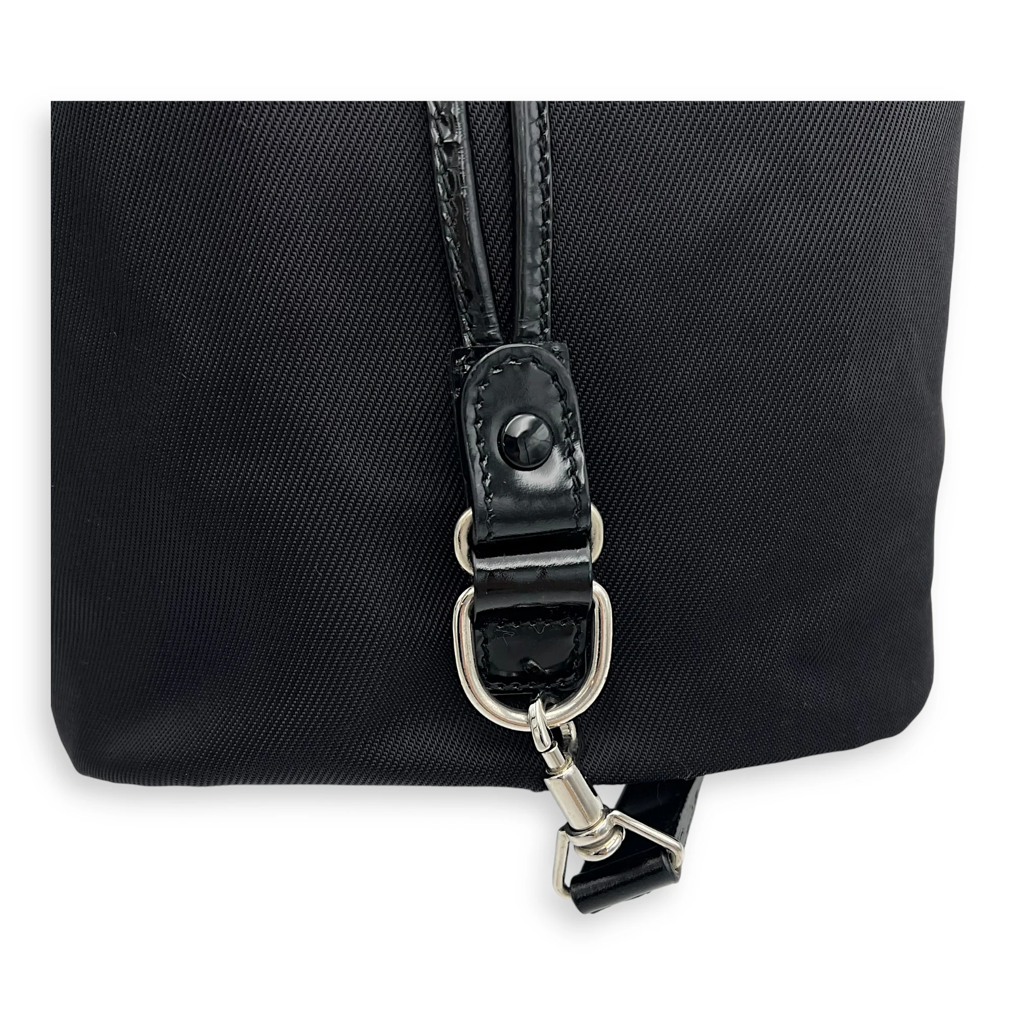 Bamboo Top Handle Bag Black in Calfskin, Gold hardware