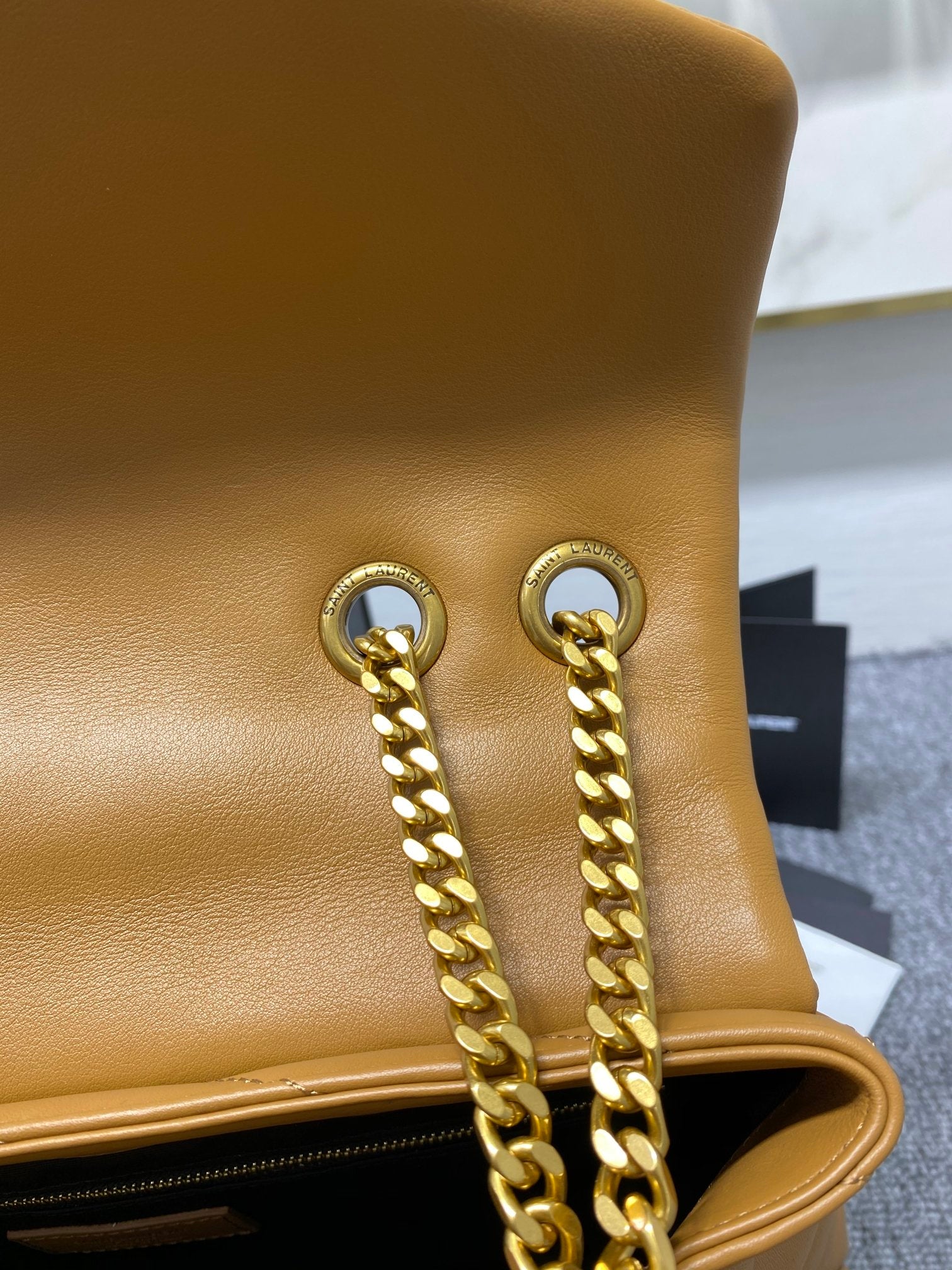 YSL Loulou Medium Chain Bag In Y Leather