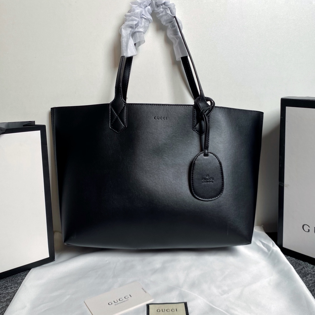 Gucci GG Monogram Blooms Medium Reversible Tote Beige New Military Black - Bag