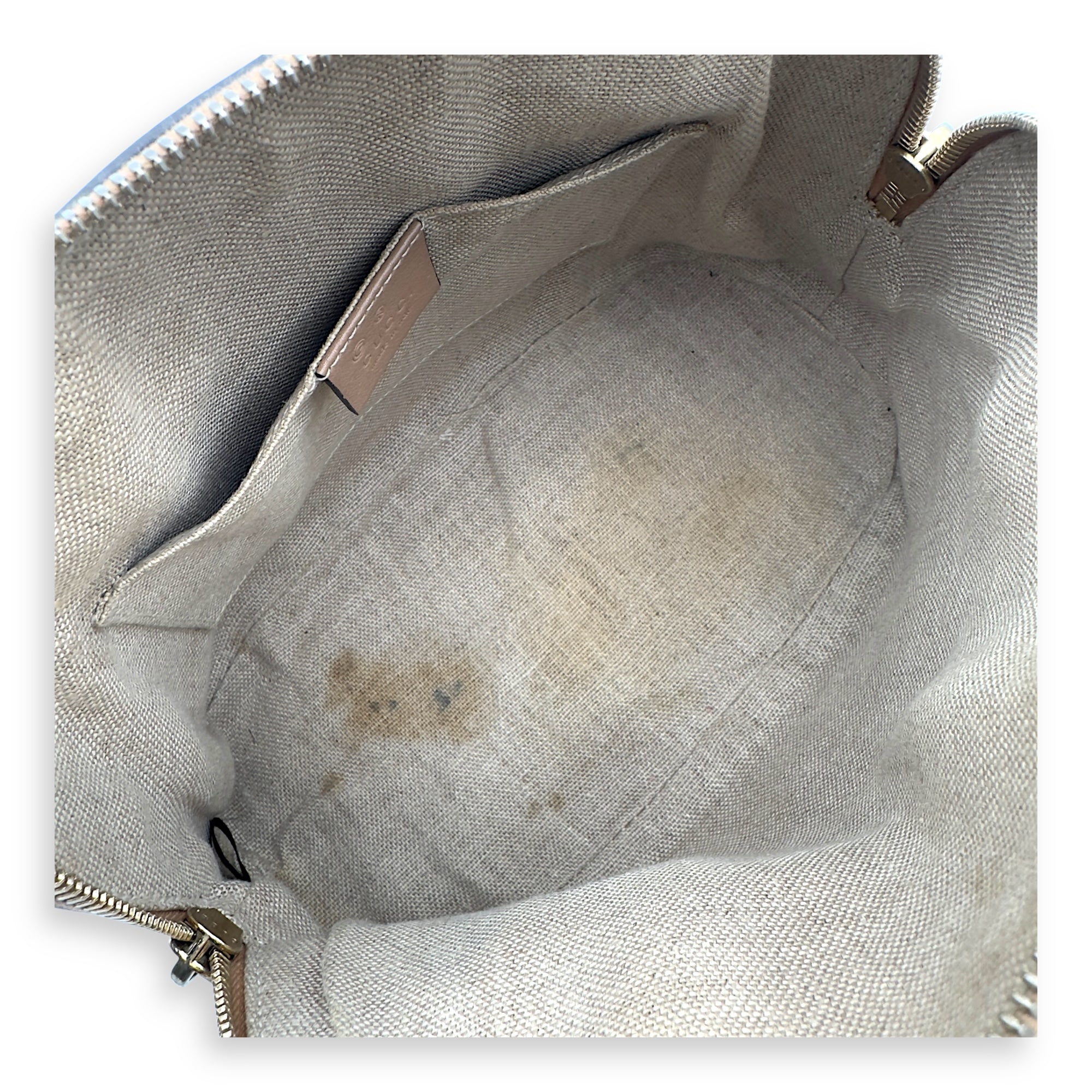 Dome Top Handle Bag Beige in Calfskin, Gold hardware