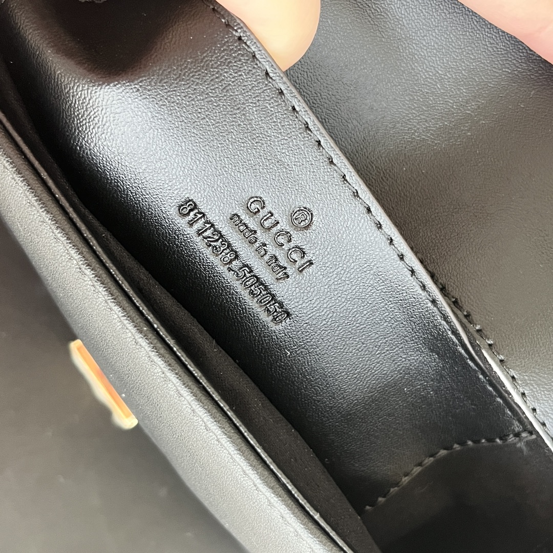 Gucci GG Marmont Mini Top Handle Bag-Black - Bag