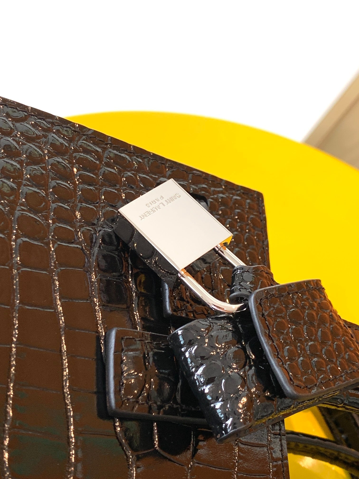 YSL Classic Sac De Jour Nano In Crocodile Shiny Embossed Leather