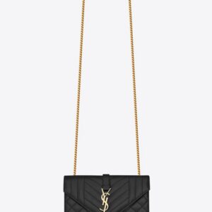 ENVELOPE SMALL IN QUILTED GRAIN DE POUDRE EMBOSSED LEATHER