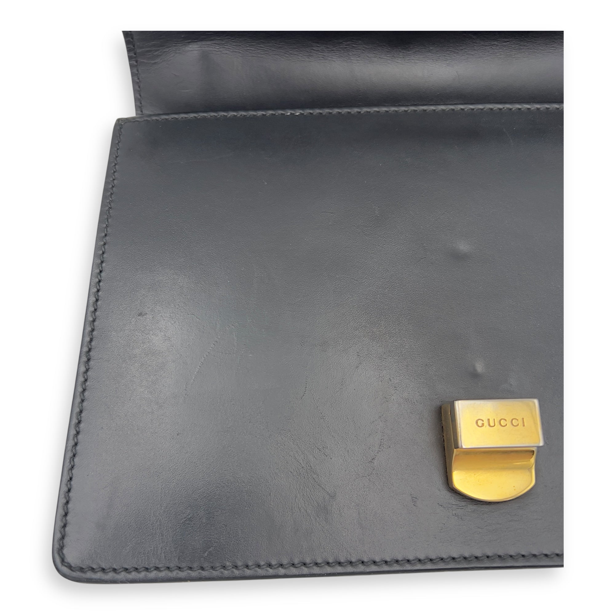 Sylvie Shoulder Bag Black in Calfskin, Gold hardware