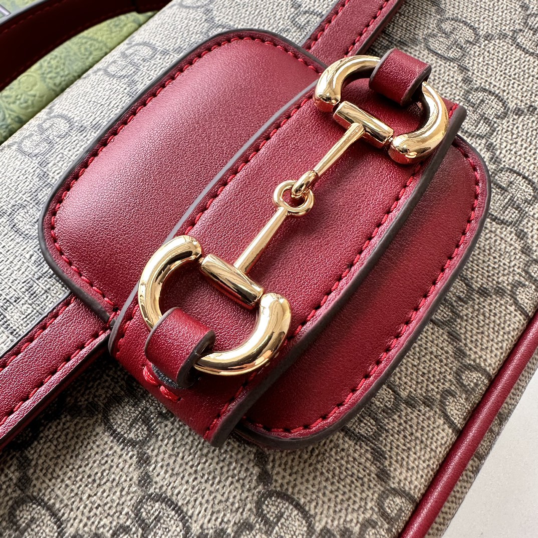 Gucci Horsebit 1955 Small Red Shoulder Bag