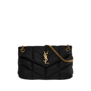 PUFFER SMALL NYLON AND LEATHER BAG