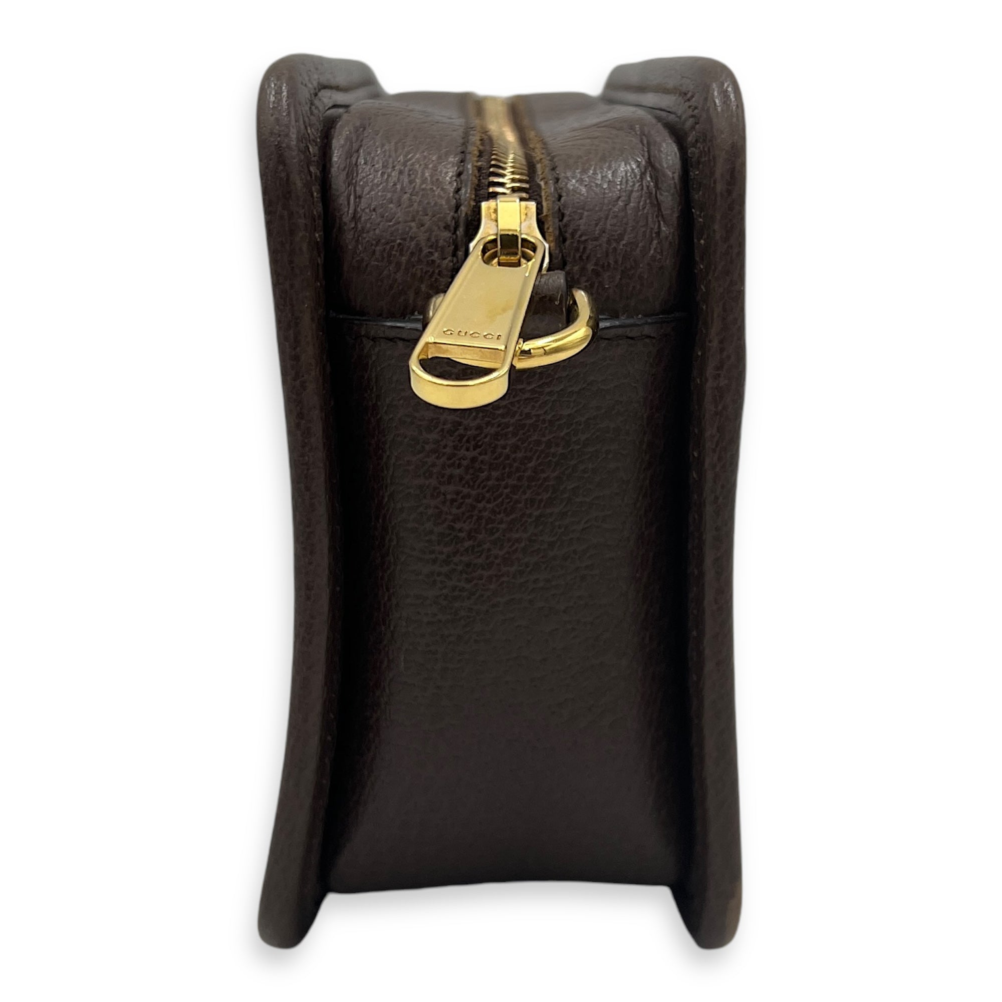 GG Jumbo Crossbody Bag Brown in Canvas, Gold hardware