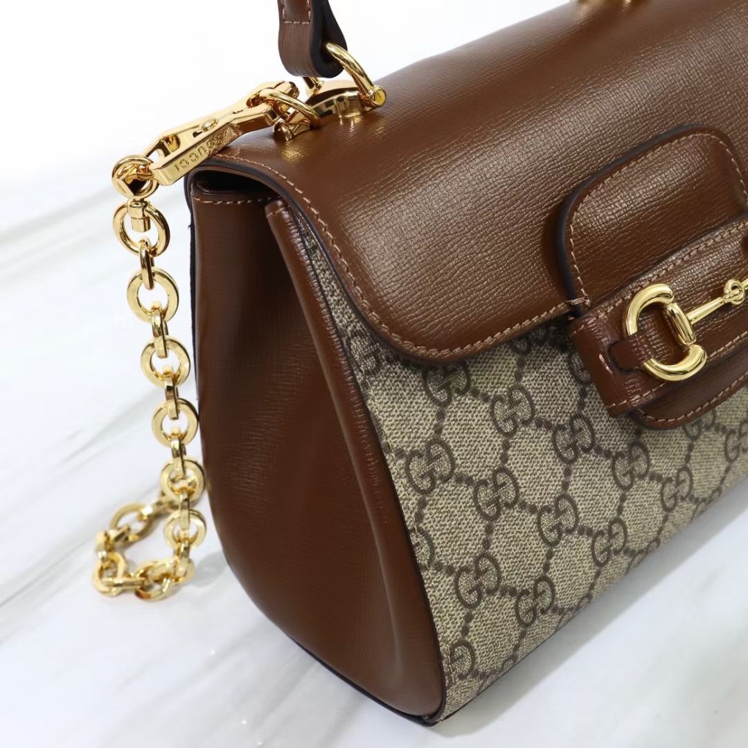 Gucci GG Supreme Horsebit 1955 Small Chain Top Handle - Bag