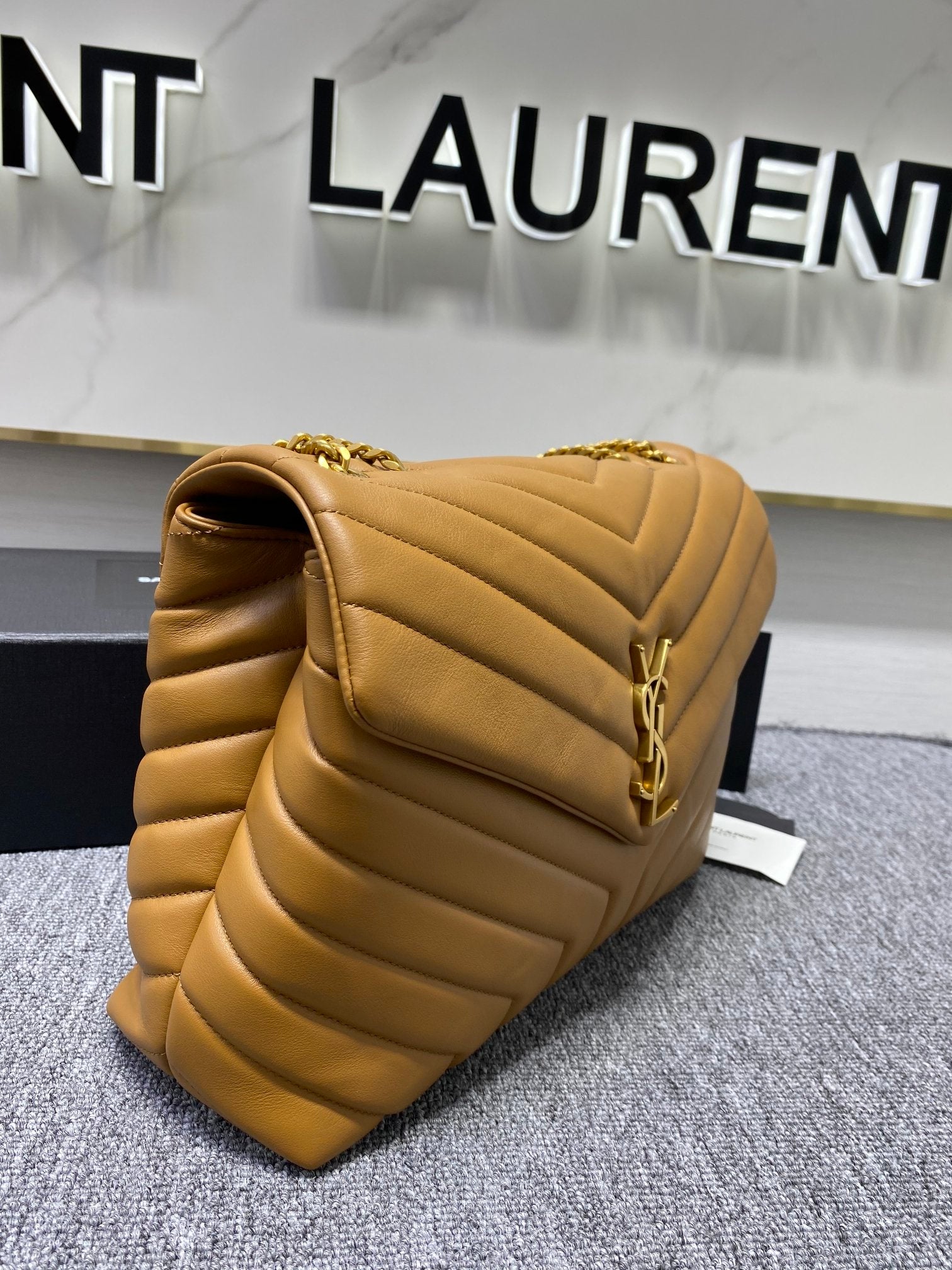 YSL Loulou Medium Chain Bag In Y Leather