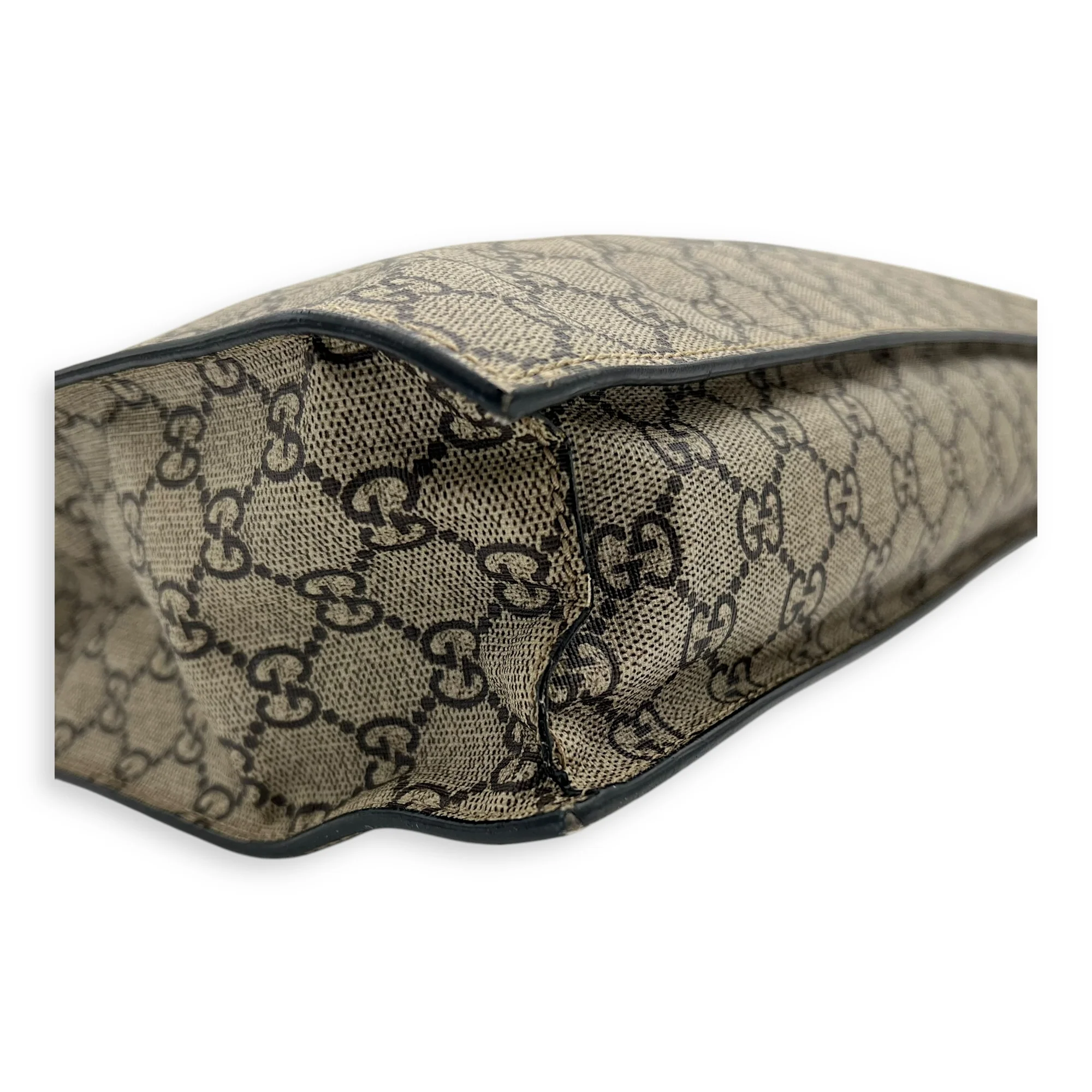 GG Supreme Bee Brown Tote Bag in Coated Canvas, Gold hardware